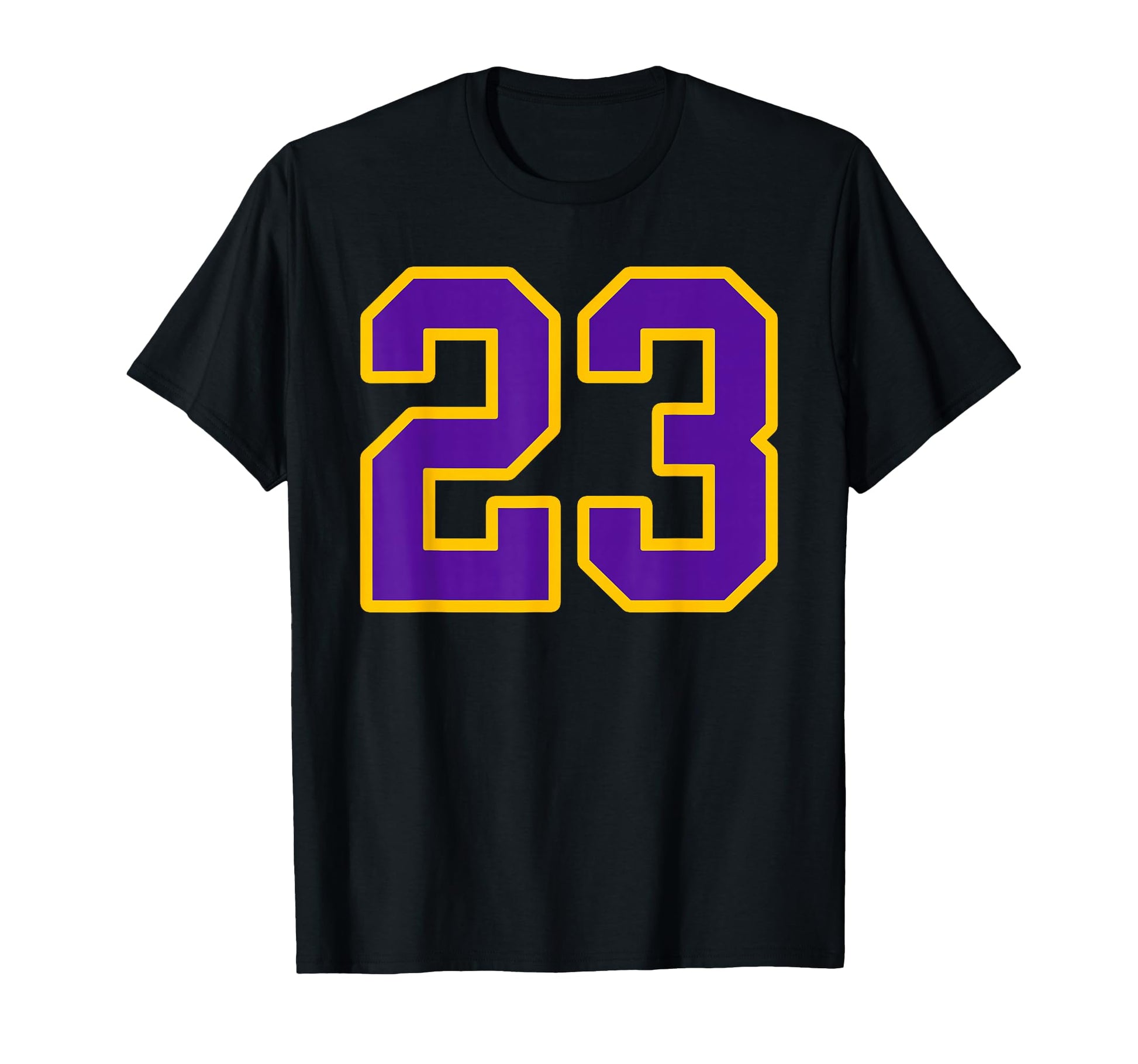 Purple And Gold Number 23 Jersey T-Shirt - Casual Everyday Wear Men Women - T-Shirt, Sweatshirt, Hoodie