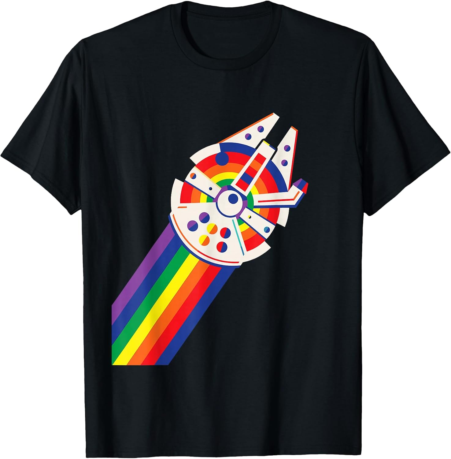 Rainbow Millennium Falcon T-Shirt Unisex T-shirt, Sweatshirt, Hoodie, Long Sleeve Tee - T-Shirt, Sweatshirt, Hoodie
