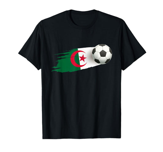 Algeria Soccer Ball Algeria Flag T-Shirt - Casual Everyday Wear Unisex - T-Shirt, Sweatshirt, Hoodie