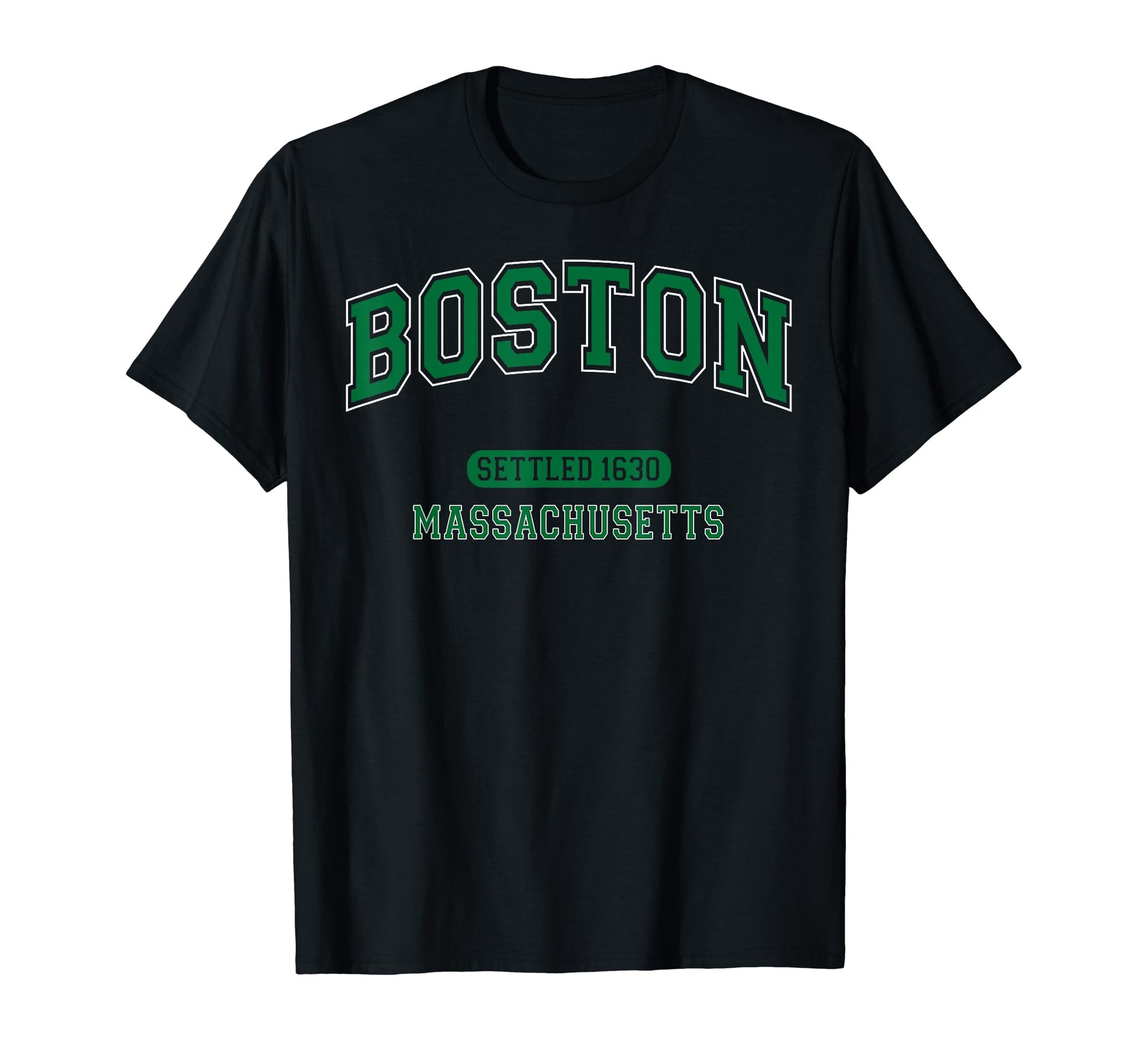 Boston Massachusetts Settled 1630 T-Shirt - Fun Novelty Design for Adults - T-Shirt, Sweatshirt, Hoodie