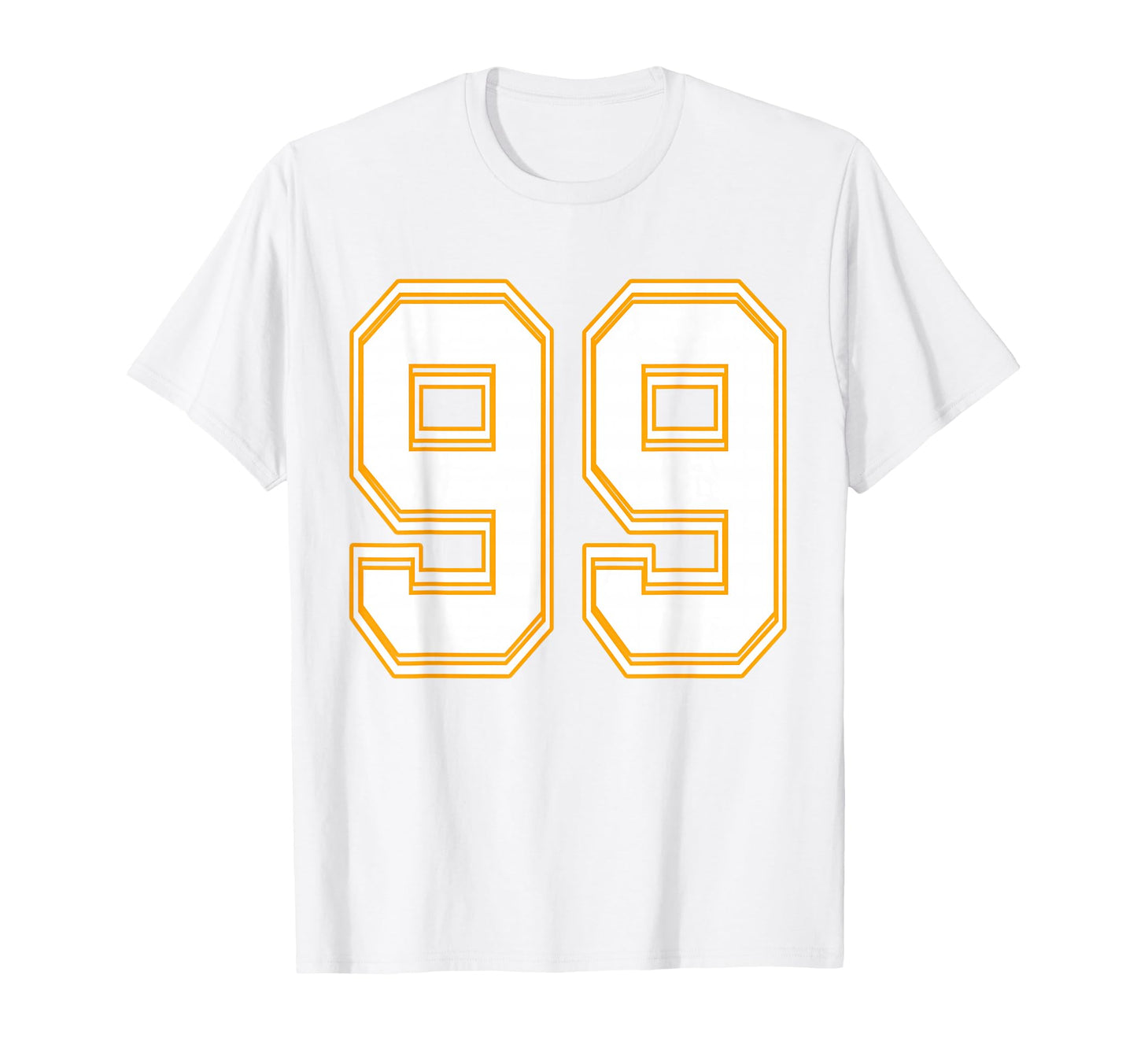 Number 99 Red Yellow White Football T-Shirt - Streetwear Style Unisex - T-Shirt, Sweatshirt, Hoodie