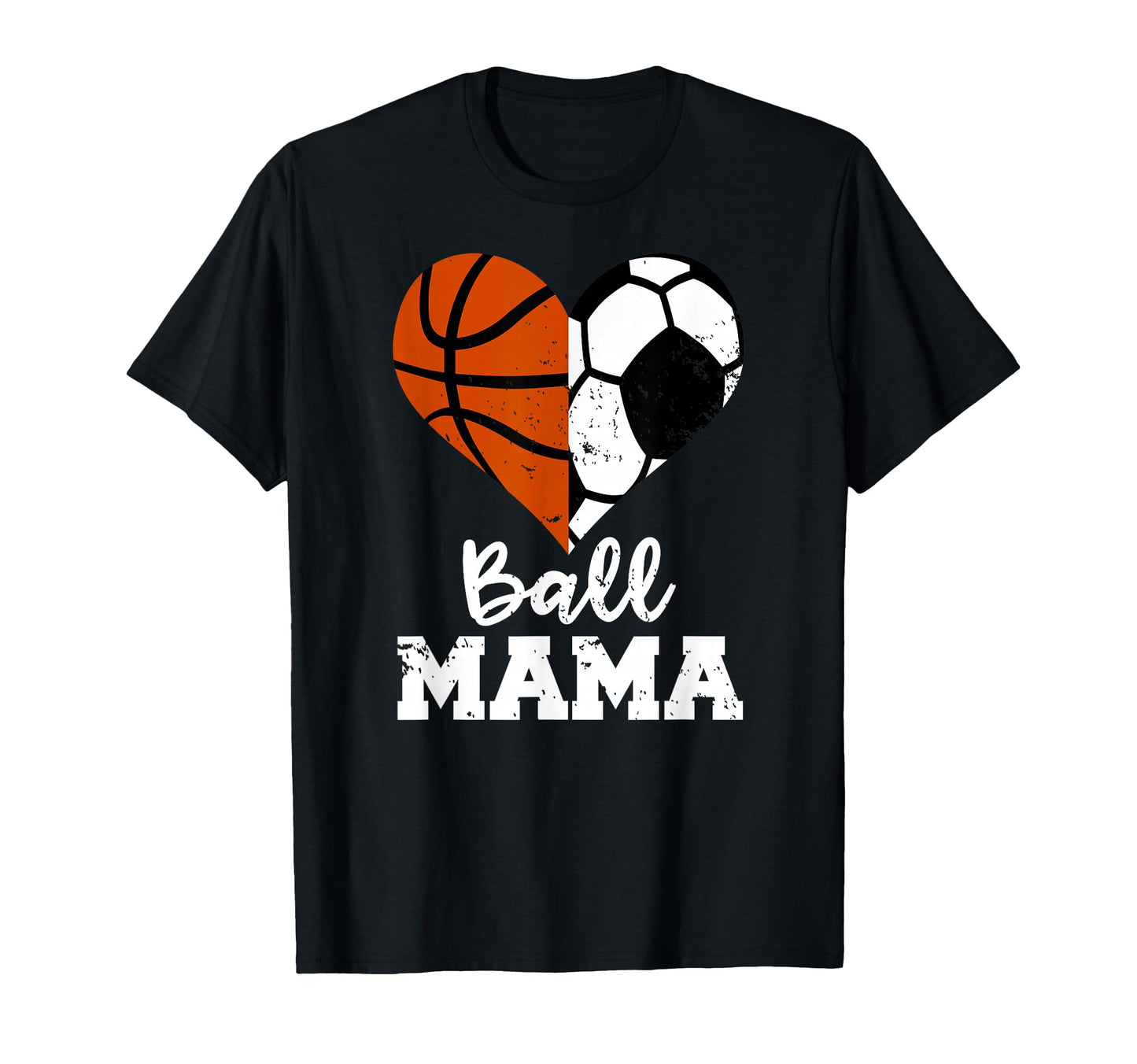 Ball Mama Funny Soccer Basketball T-Shirt - Custom Art Print for Adults - T-Shirt, Sweatshirt, Hoodie