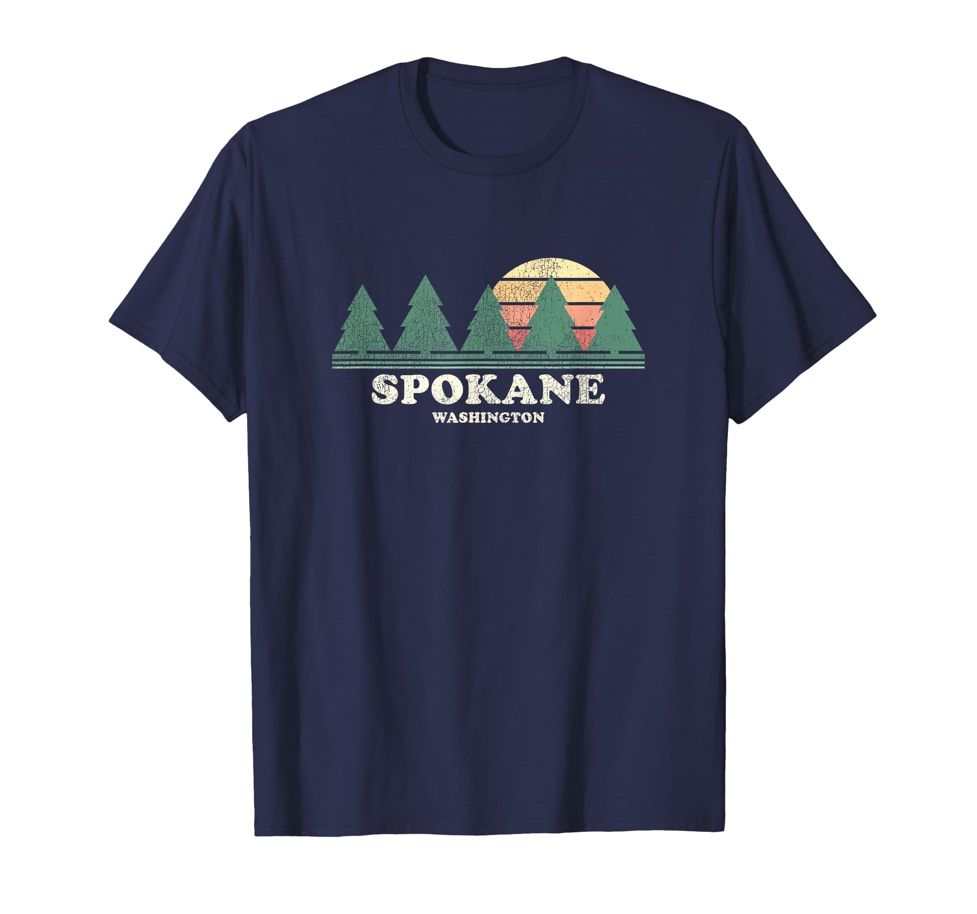 Spokane Wa Throwback 70S T-Shirt - Custom Art Print for Adults - T-Shirt, Sweatshirt, Hoodie