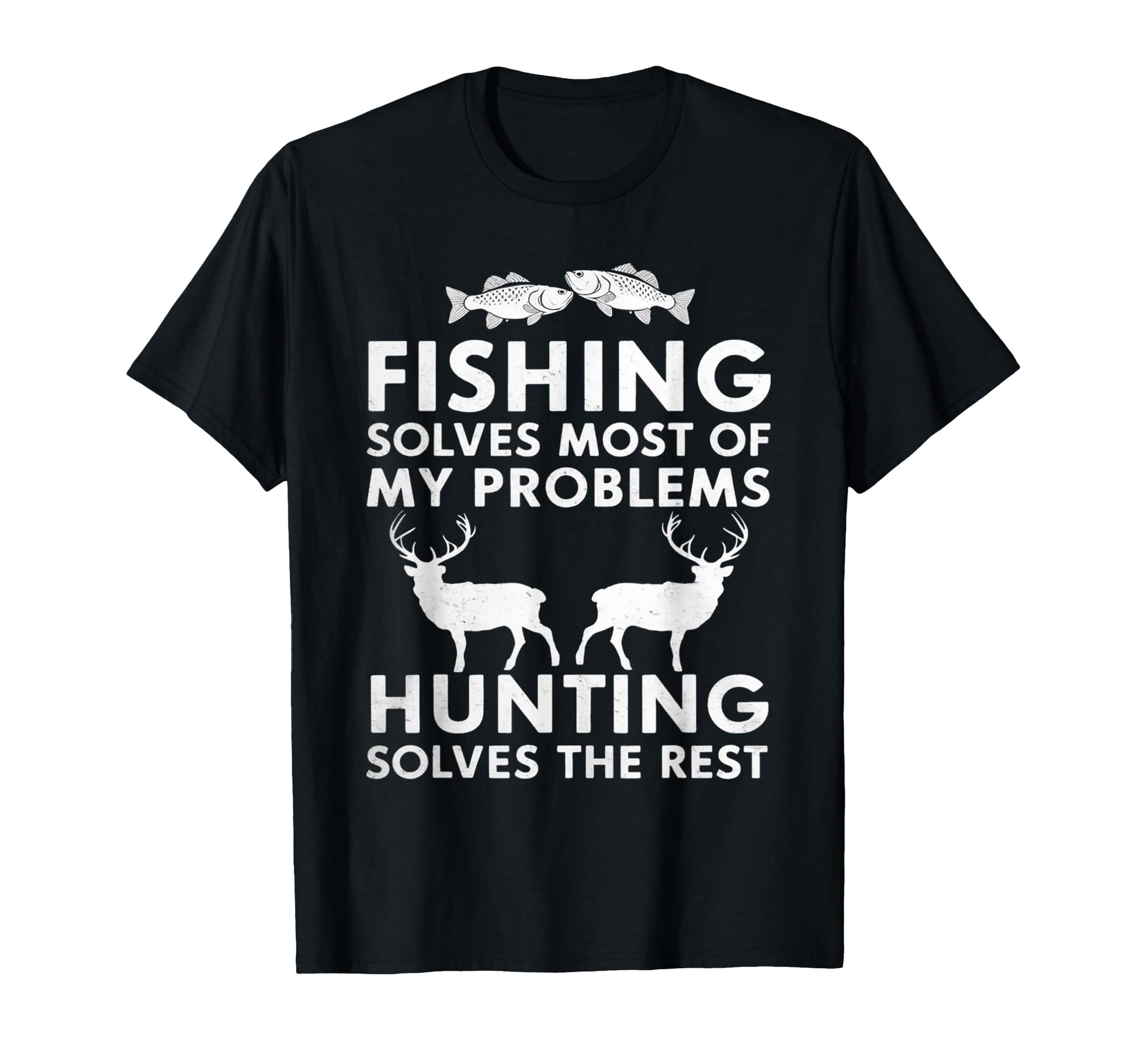 Fishing And Hunting Gifts Fathers T-Shirt - Casual Everyday Wear Unisex - T-Shirt, Sweatshirt, Hoodie