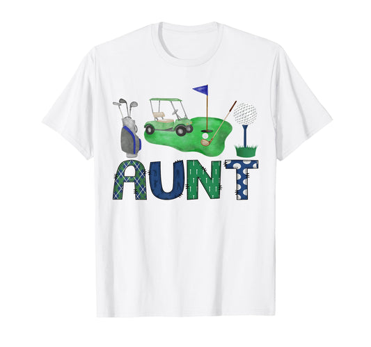 Aunt Birthday Hole One Golf Sport Matching T-Shirt - Unique Graphic Unisex - T-Shirt, Sweatshirt, Hoodie