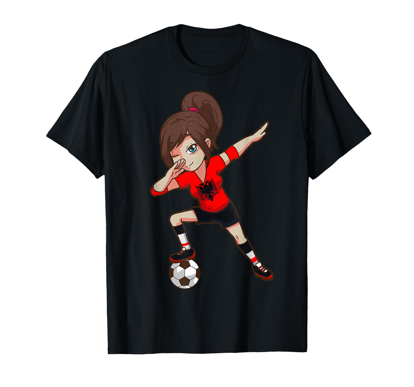 Soccer Fan Albania Albanian Flag T-Shirt - Trendy Graphic Unisex - T-Shirt, Sweatshirt, Hoodie
