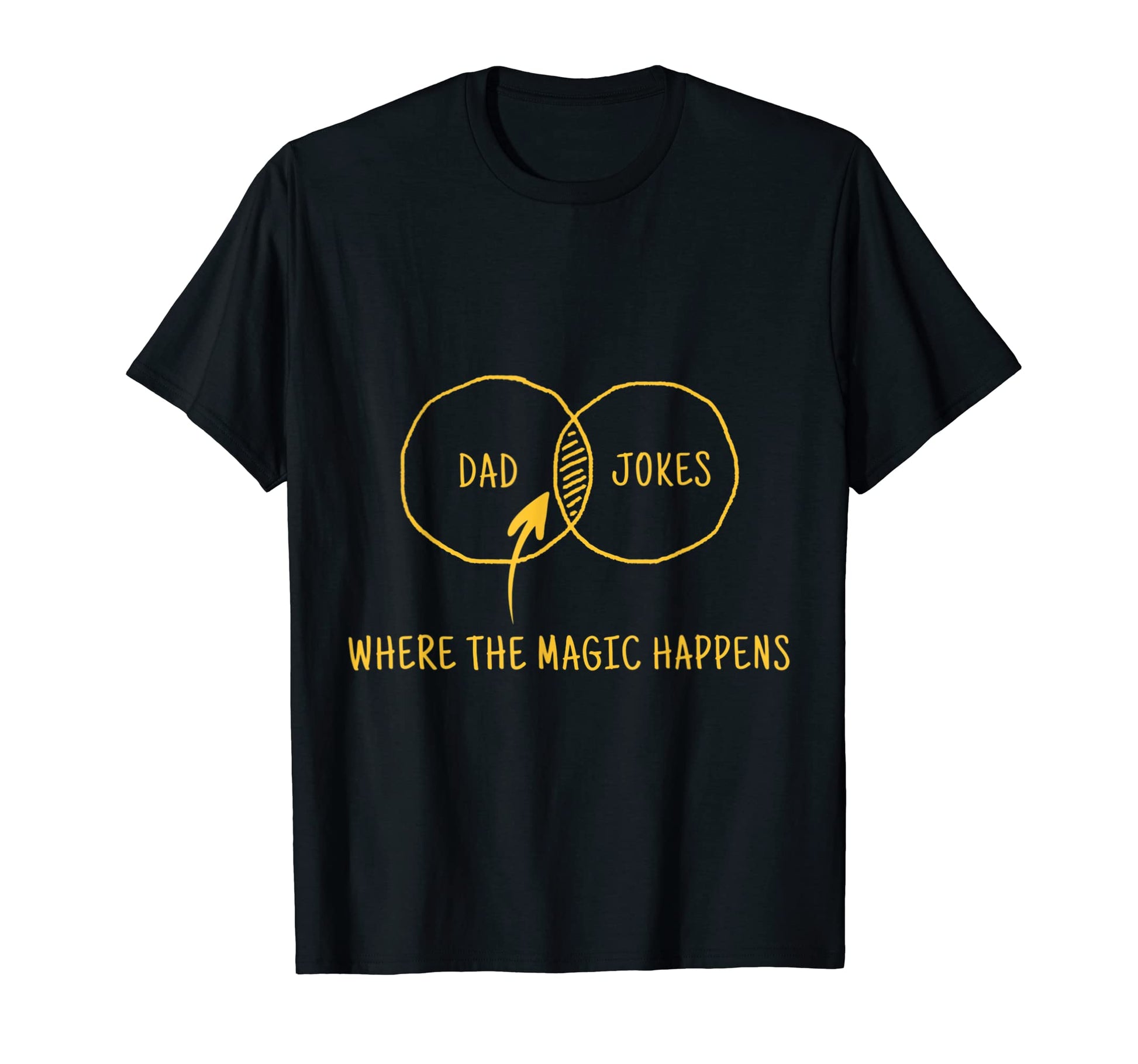 Dad Jokes Where Magic Happens T-Shirt - Graphic Print for Adults - T-Shirt, Sweatshirt, Hoodie