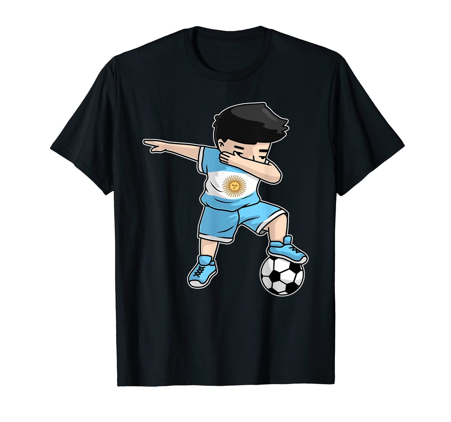 Dabbing Soccer Argentina Argentinian T-Shirt - Minimalist Print for Adults - T-Shirt, Sweatshirt, Hoodie
