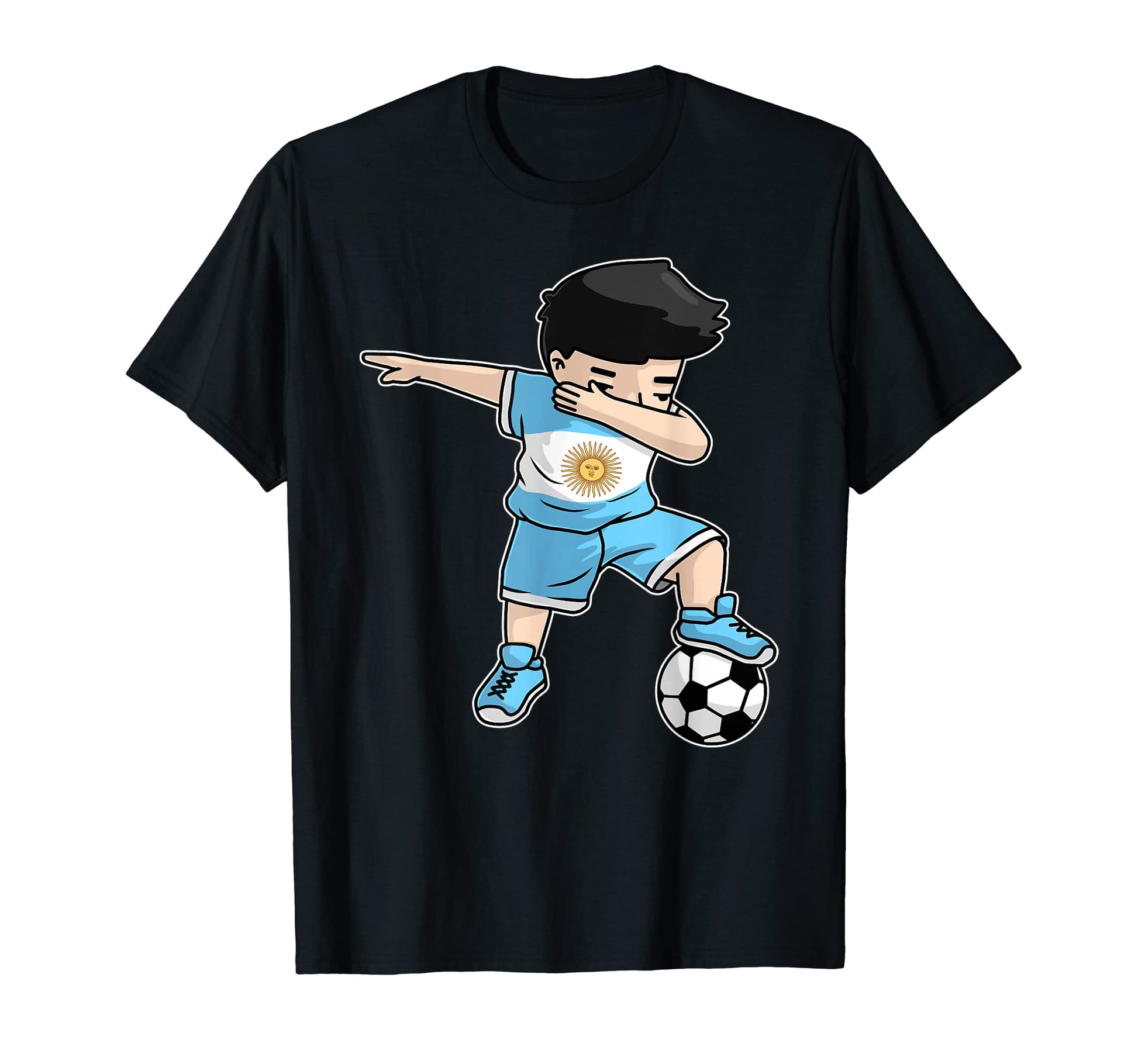 Dabbing Soccer Argentina Argentinian T-Shirt - Minimalist Print for Adults - T-Shirt, Sweatshirt, Hoodie