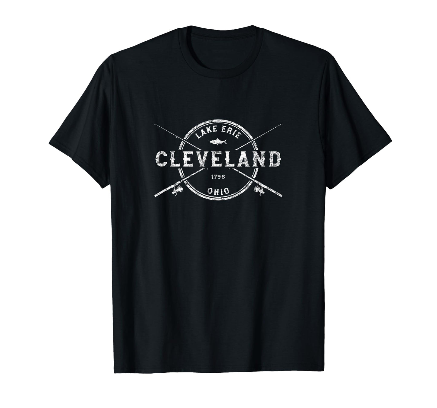 Cleveland Oh Crossed Fishing Rods T-Shirt - Streetwear Style Unisex - T-Shirt, Sweatshirt, Hoodie