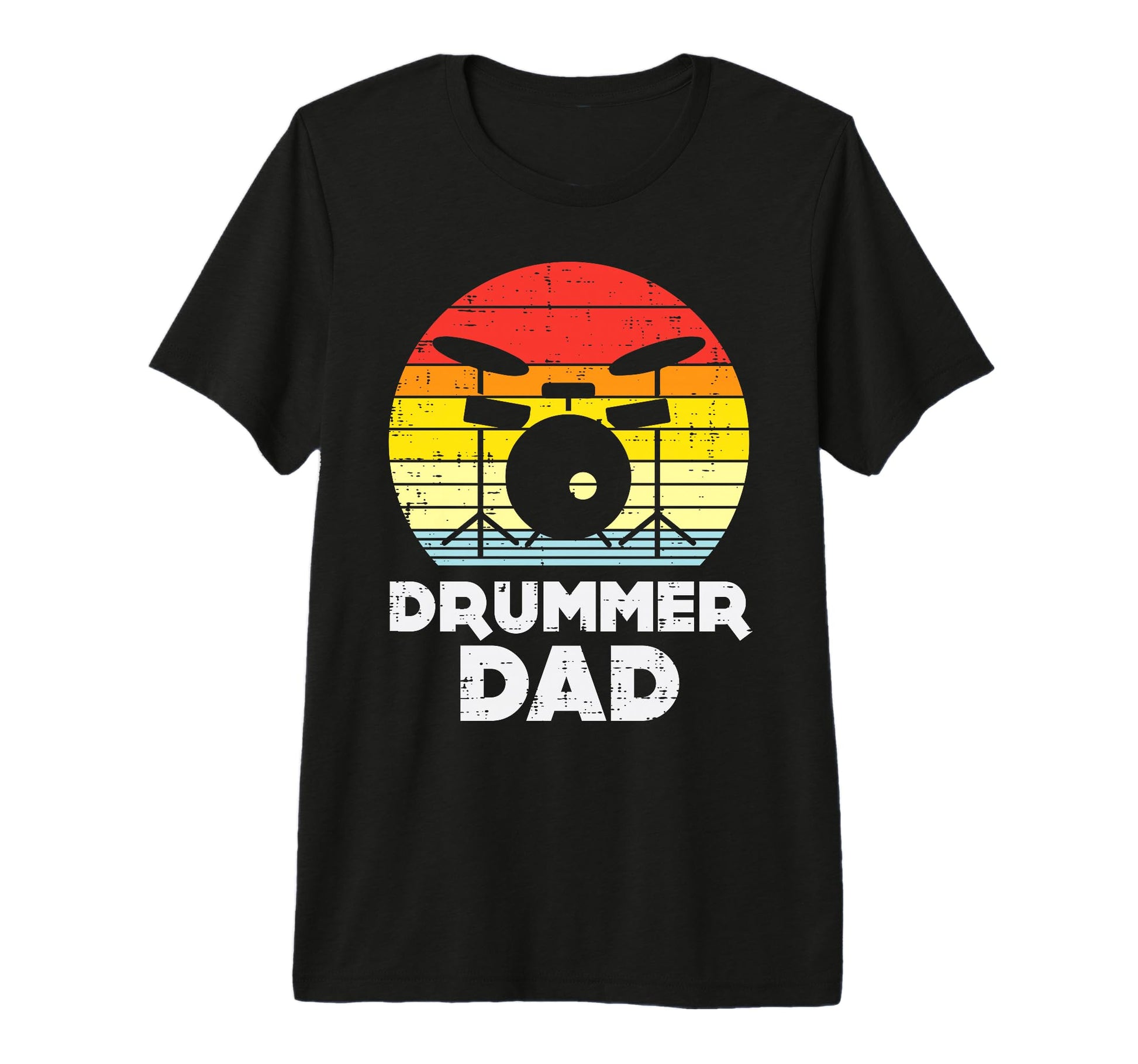Drummer Dad Sunset Drumming Musician T-Shirt - Graphic Print Men Women - T-Shirt, Sweatshirt, Hoodie