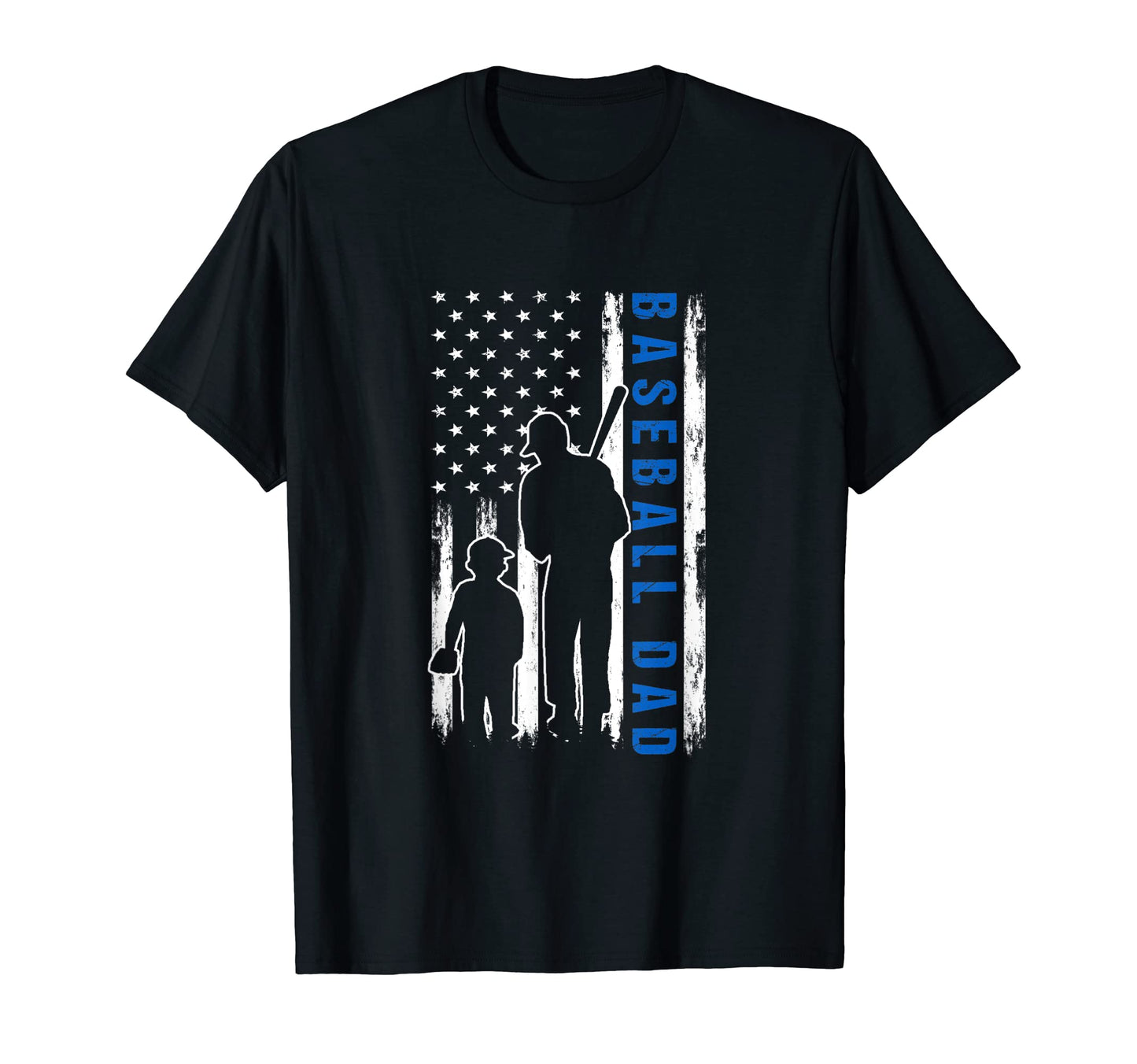 Proud Baseball Dad American Flag Sports T-Shirt - Unique Graphic Unisex - T-Shirt, Sweatshirt, Hoodie