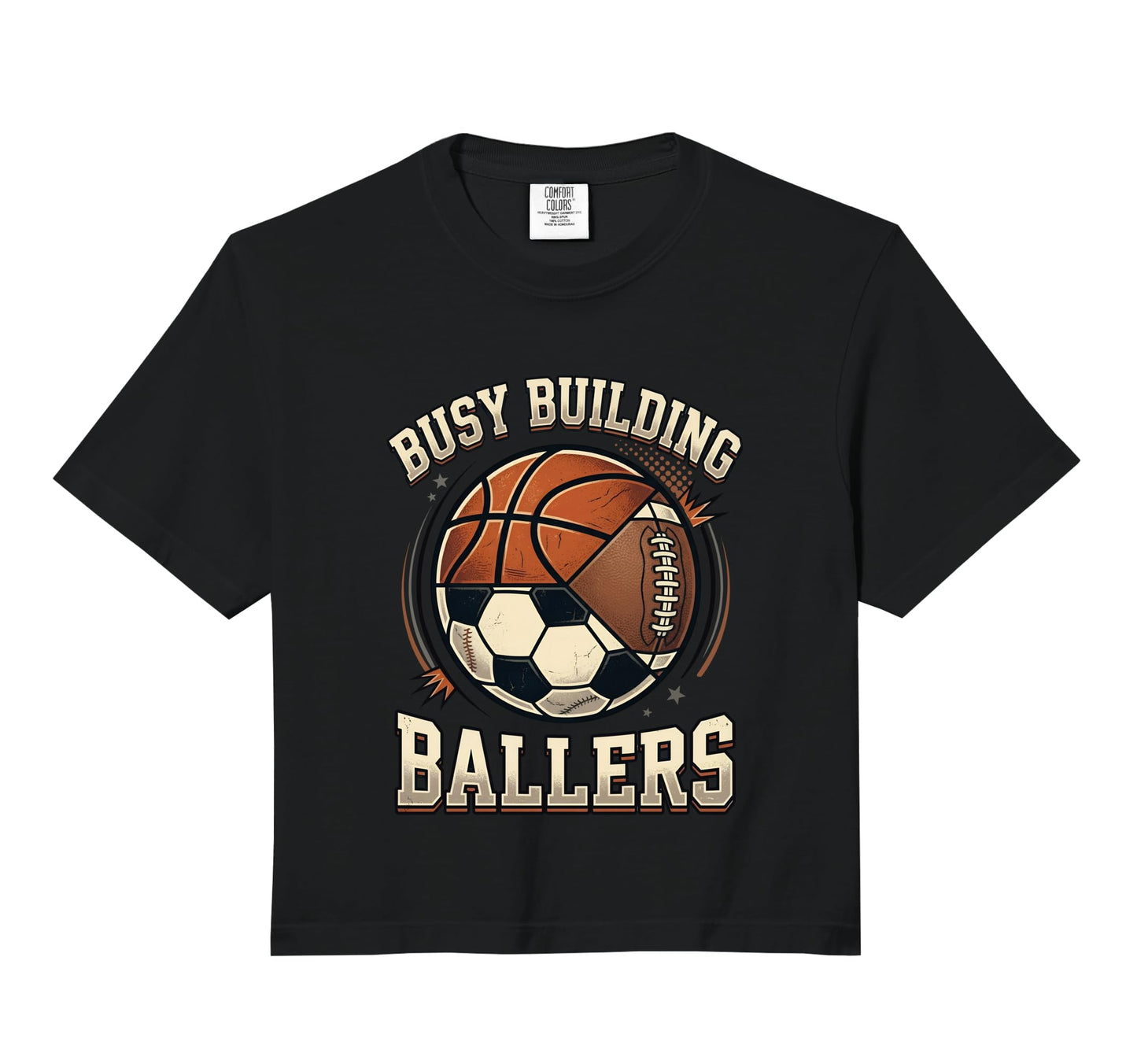 Funny Busy Raising Ballers Football Soccer Hoodie - Novelty Apparel Unisex - T-Shirt, Sweatshirt, Hoodie