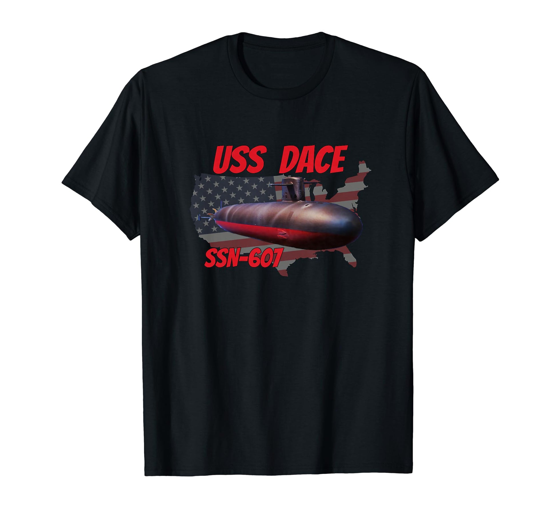 Uss Dace Ssn 607 Submarine Veterans Day T-Shirt - Graphic Print Unisex - T-Shirt, Sweatshirt, Hoodie