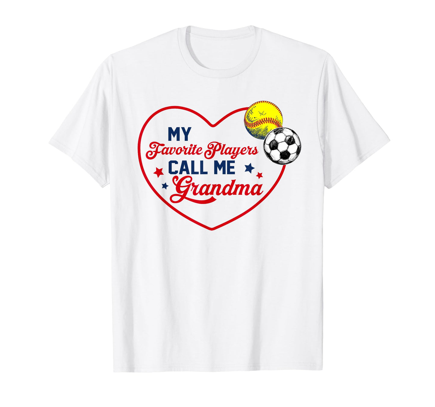 My Favorite Players Call Me Grandma T-Shirt - Minimalist Print Men Women - T-Shirt, Sweatshirt, Hoodie