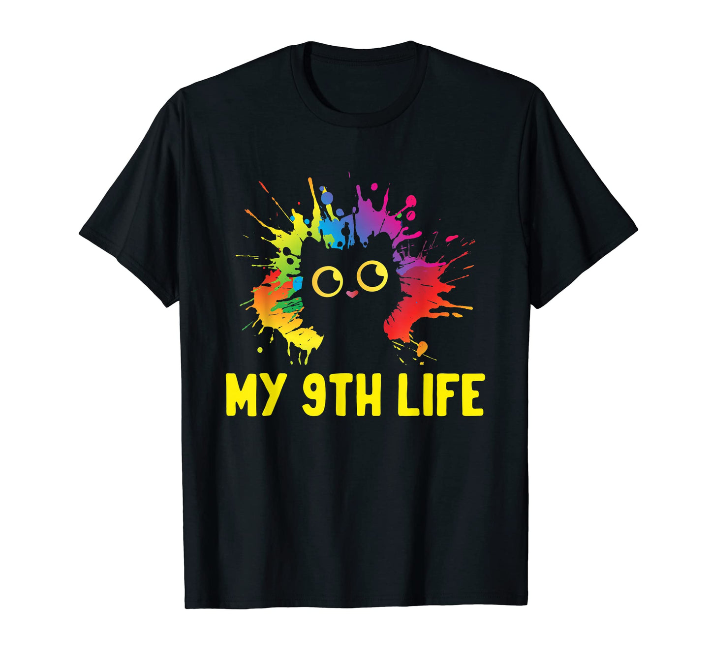 My 9Th Life Cat Lover Birthday T-Shirt - Aesthetic Graphic for Adults - T-Shirt, Sweatshirt, Hoodie