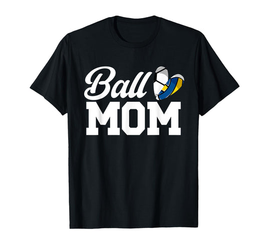Ball Mom Volleyball Soccer Mom Soccer T-Shirt - Aesthetic Graphic Unisex - T-Shirt, Sweatshirt, Hoodie