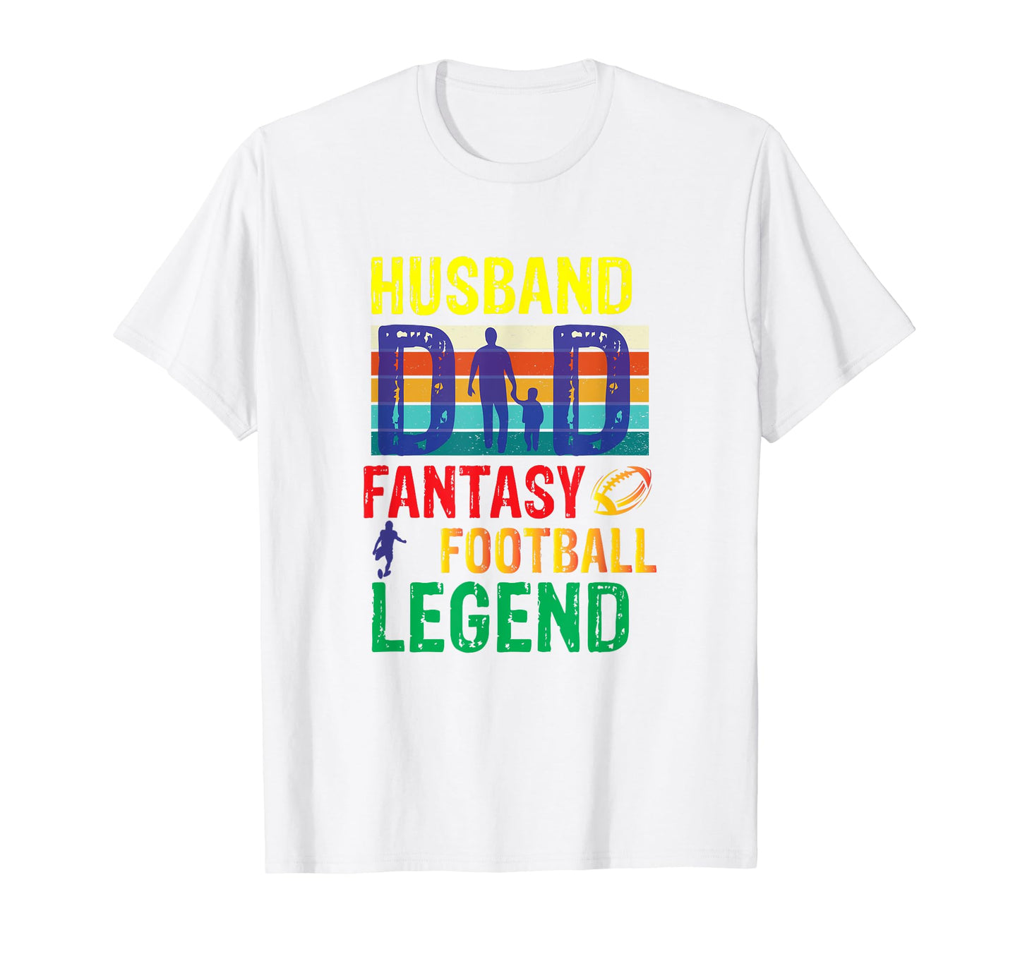 Mens Husband Dad Fantasy Football T-Shirt - Minimalist Print for Adults - T-Shirt, Sweatshirt, Hoodie