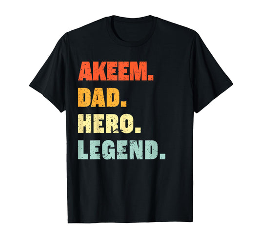 Akeem Dad Hero Legend Personalized T-Shirt - Novelty Apparel for Adults - T-Shirt, Sweatshirt, Hoodie