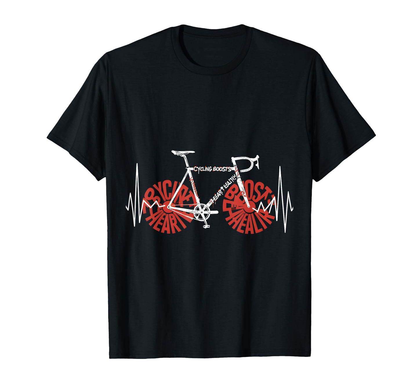 Funny Cycling Heartbeat Bicycle Bike T-Shirt - Streetwear Style Unisex - T-Shirt, Sweatshirt, Hoodie