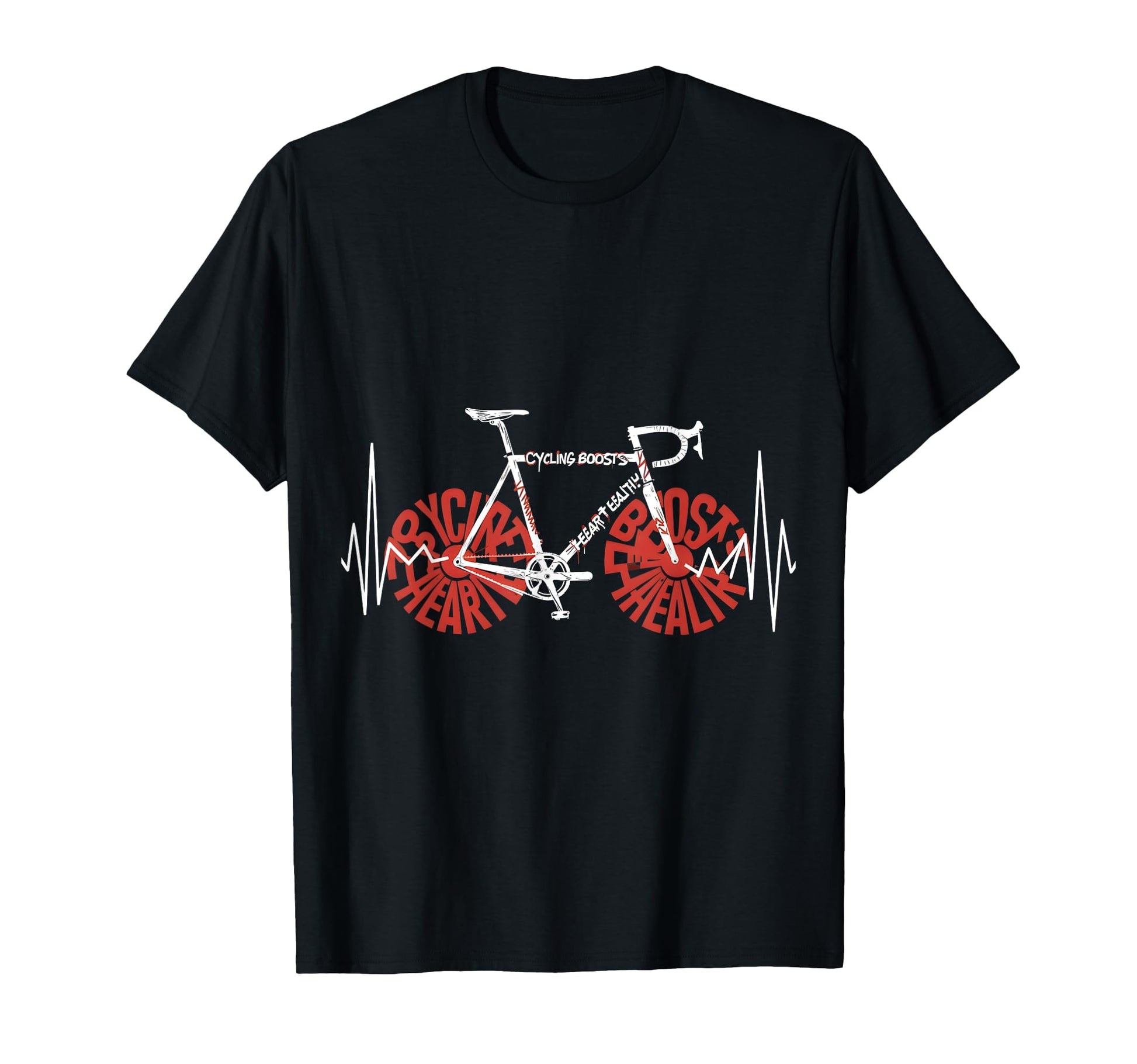 Funny Cycling Heartbeat Bicycle Bike T-Shirt - Streetwear Style Unisex - T-Shirt, Sweatshirt, Hoodie