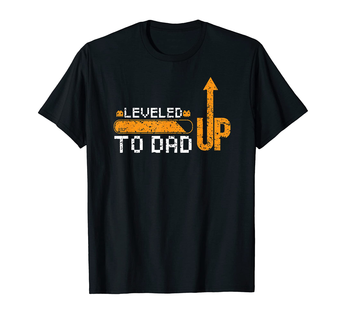 Leveled Up To Dad New Dad Grunge Gamer T-Shirt - Unique Graphic Unisex - T-Shirt, Sweatshirt, Hoodie