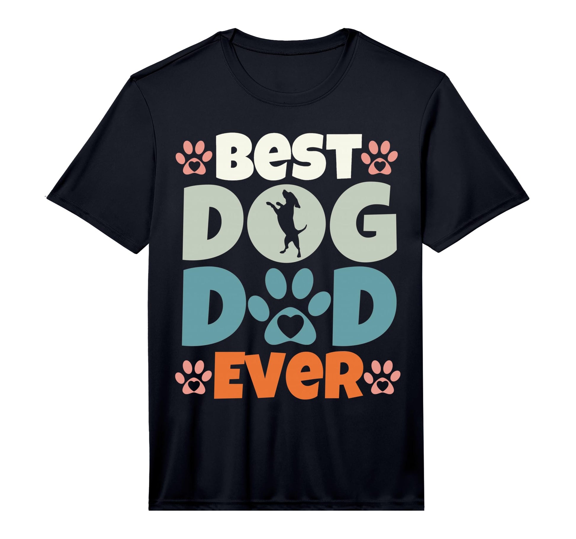 Mens Best Dog Dad Ever Fathers Day T-Shirt - Custom Art Print Men Women - T-Shirt, Sweatshirt, Hoodie