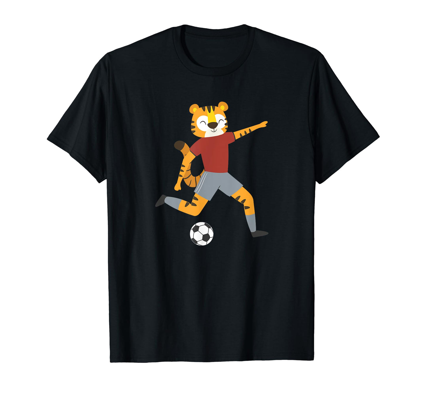 Tiger Big Cats Animal Soccer Player T-Shirt - Custom Art Print Men Women - T-Shirt, Sweatshirt, Hoodie