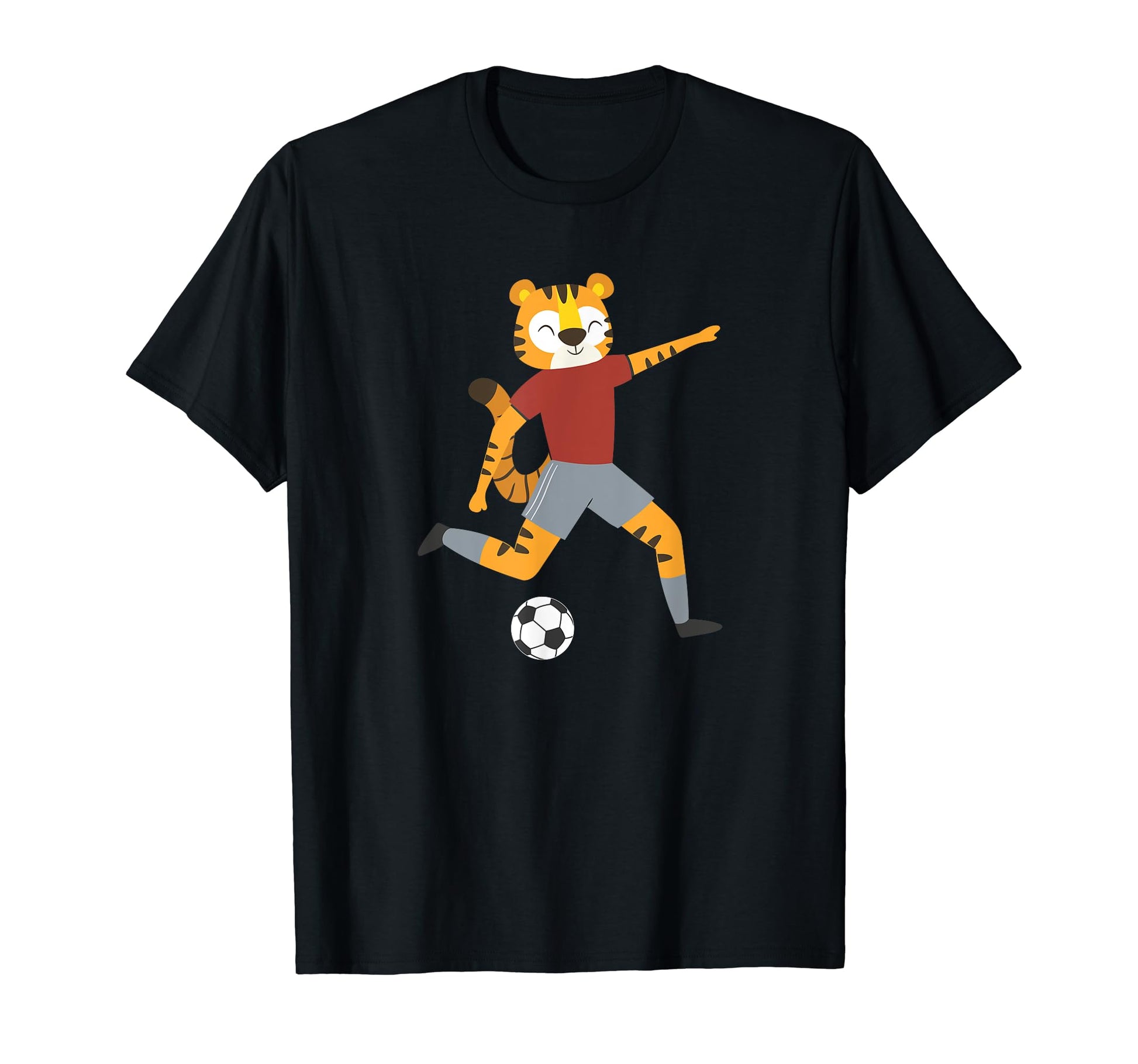 Tiger Big Cats Animal Soccer Player T-Shirt - Custom Art Print Men Women - T-Shirt, Sweatshirt, Hoodie