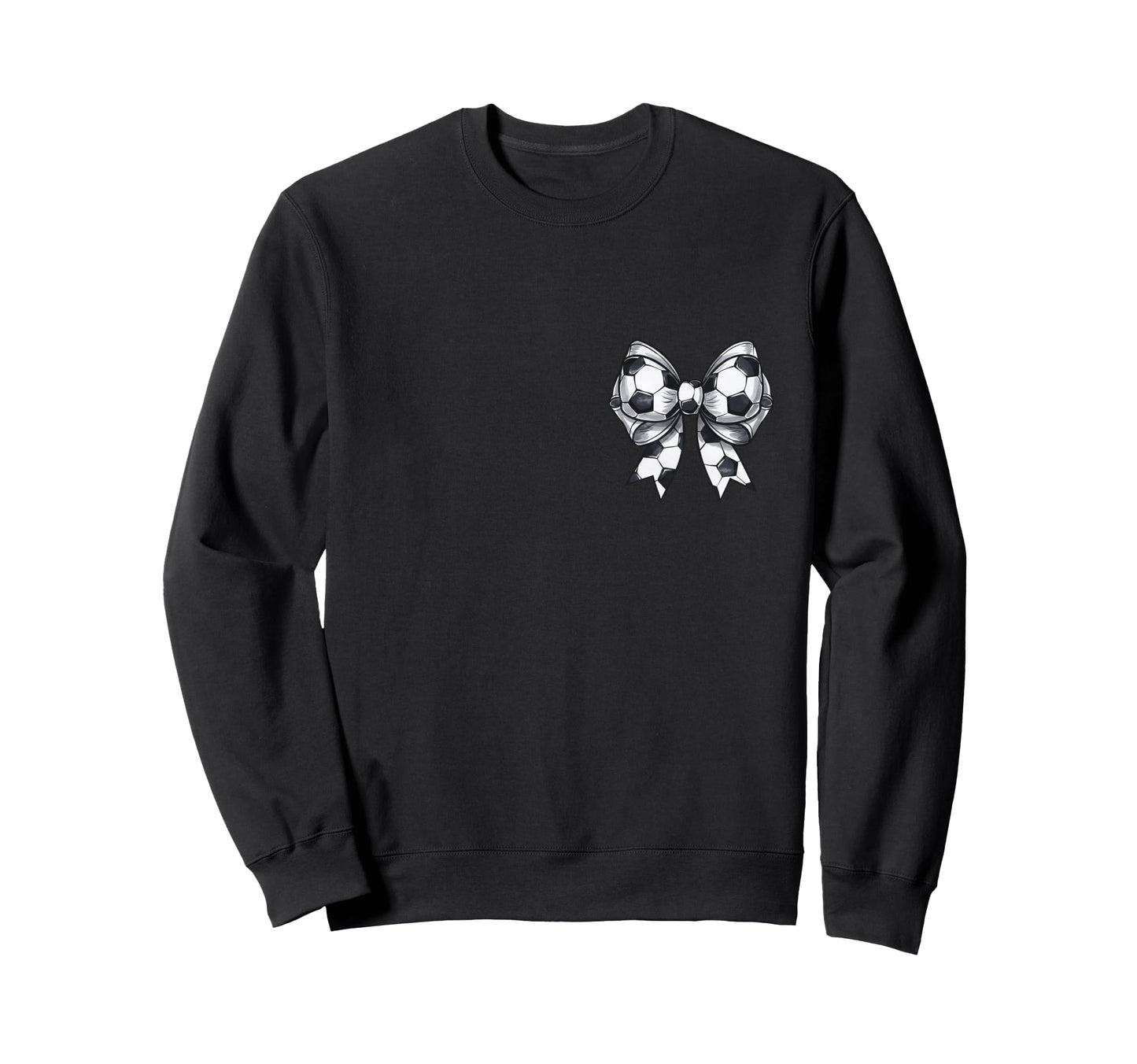 Soccer Aunt Coquette Bow Front Back Sweatshirt - Novelty Apparel Unisex - T-Shirt, Sweatshirt, Hoodie