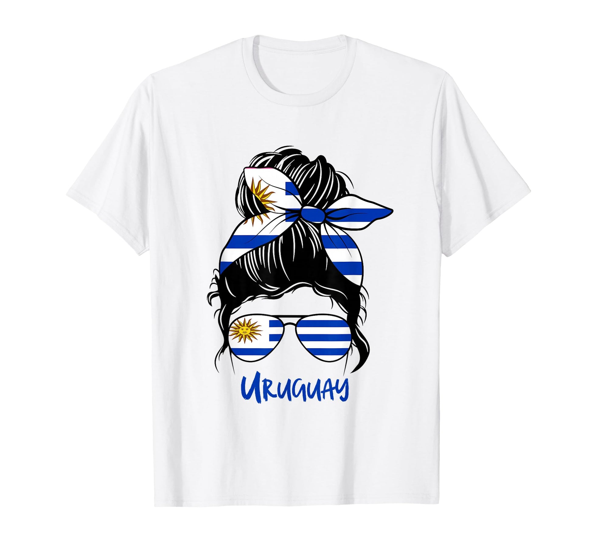 Uruguayan Uruguay Chica Uruguaya Flag T-Shirt - Unique Graphic Unisex - T-Shirt, Sweatshirt, Hoodie