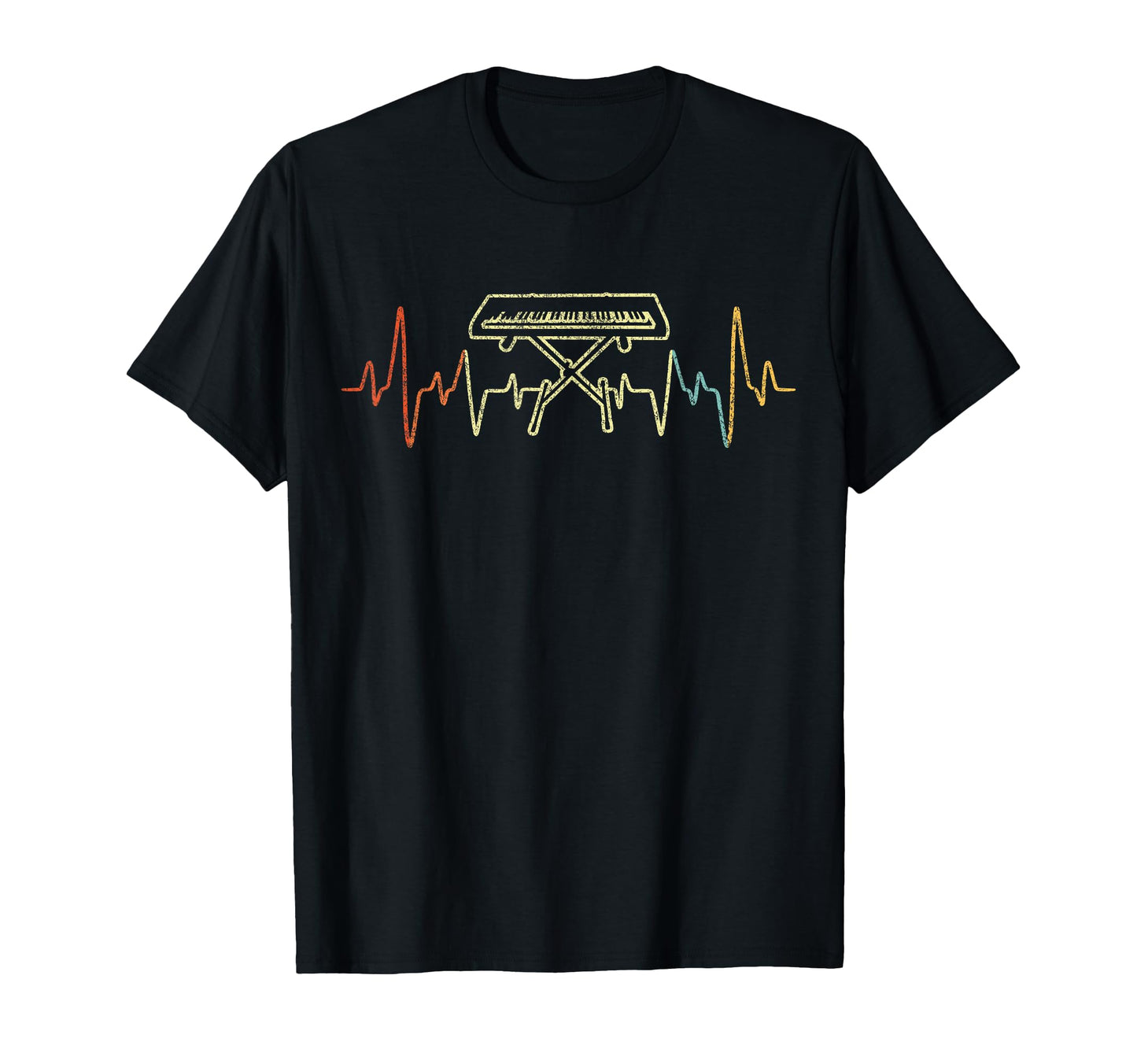 Funny Heartbeat Keyboard Piano Player T-Shirt - Streetwear Style Unisex - T-Shirt, Sweatshirt, Hoodie