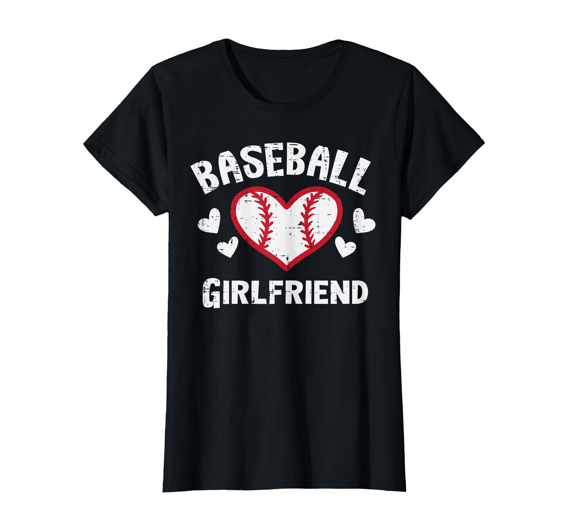 Baseball Girlfriend Heart Family T-Shirt - Minimalist Print Unisex - T-Shirt, Sweatshirt, Hoodie