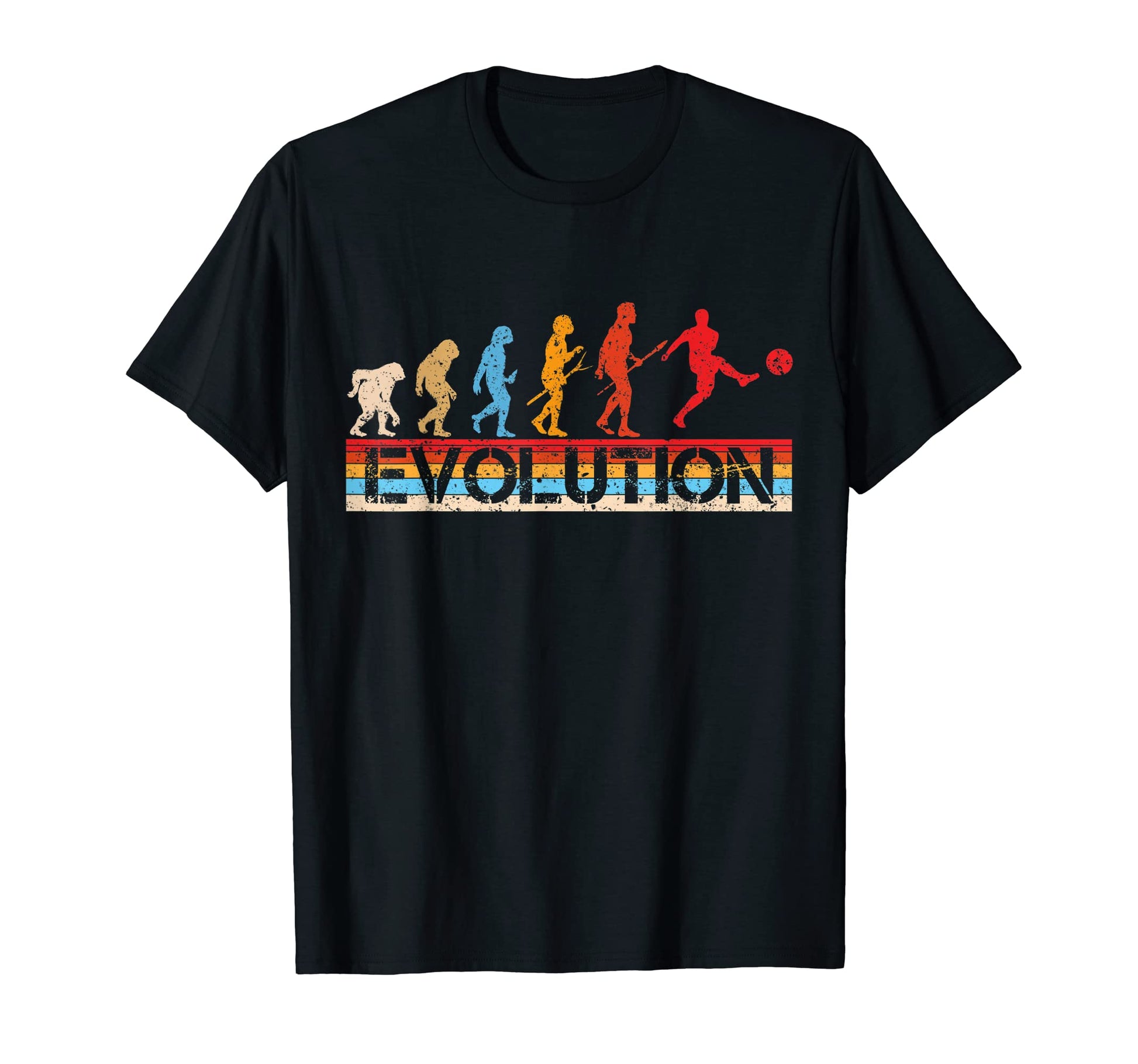 Funny Soccer Fans Evolution Soccer T-Shirt - Custom Art Print Unisex - T-Shirt, Sweatshirt, Hoodie