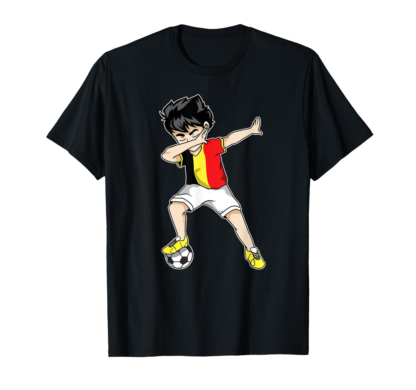 Dabbing Soccer Belgium Football T-Shirt - Trendy Graphic for Adults - T-Shirt, Sweatshirt, Hoodie