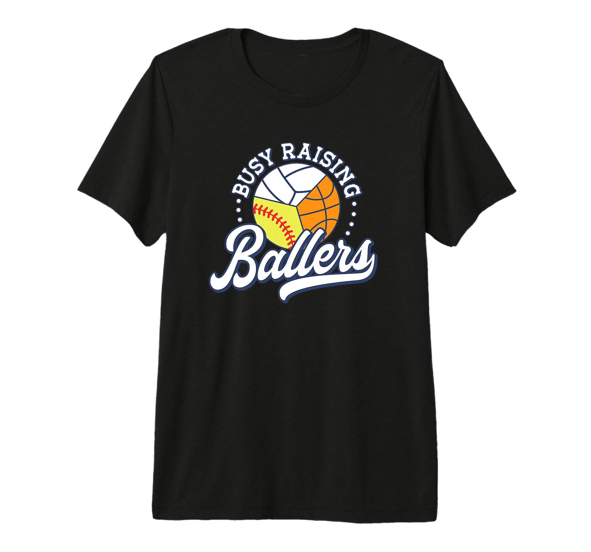 Busy Raising Ballers Volleyball T-Shirt - Graphic Print for Adults - T-Shirt, Sweatshirt, Hoodie