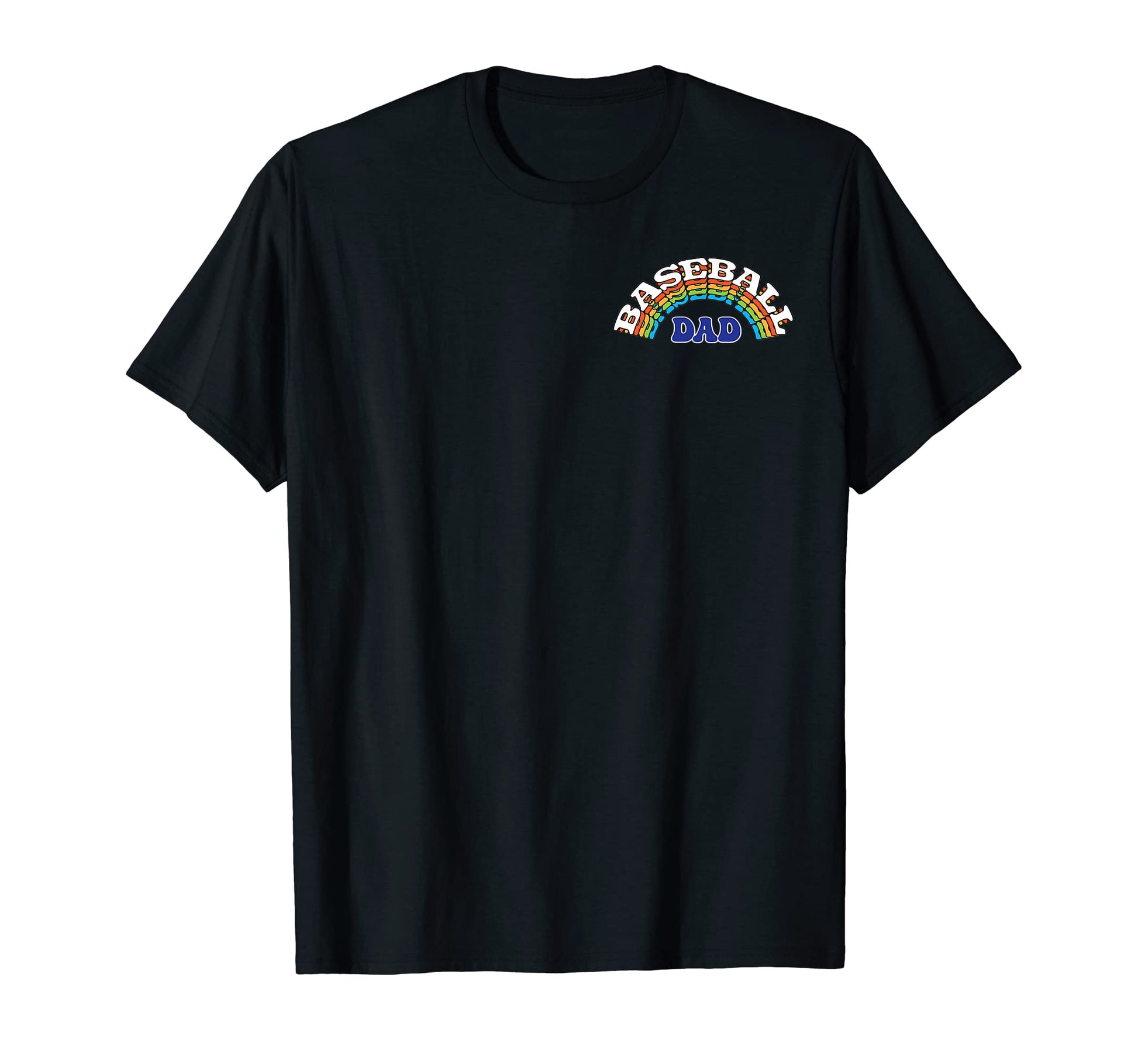Rainbow Baseball Dad Sport Coach Father T-Shirt - Aesthetic Graphic Unisex - T-Shirt, Sweatshirt, Hoodie