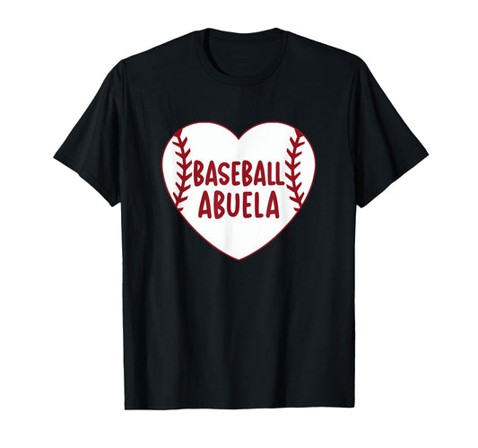Baseball Abuela Heart Baseball Grandma T-Shirt - Trendy Graphic Unisex - T-Shirt, Sweatshirt, Hoodie