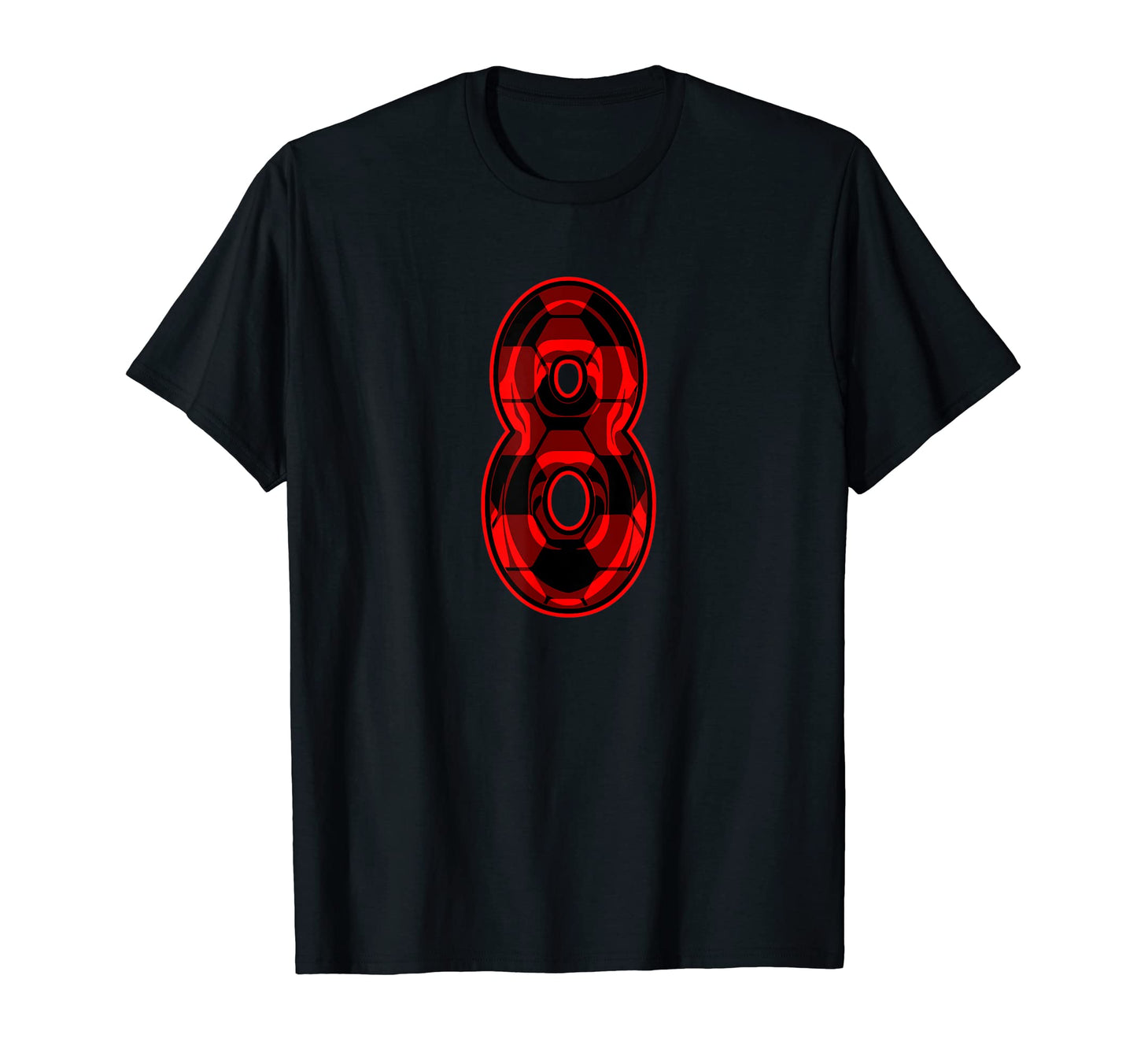 Soccer Number 8 Numbered Soccer 8Th T-Shirt - Graphic Print Unisex - T-Shirt, Sweatshirt, Hoodie