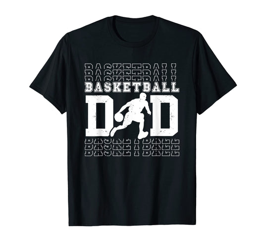 American Flag Basketball Dad Fathers T-Shirt - Minimalist Print for Adults - T-Shirt, Sweatshirt, Hoodie