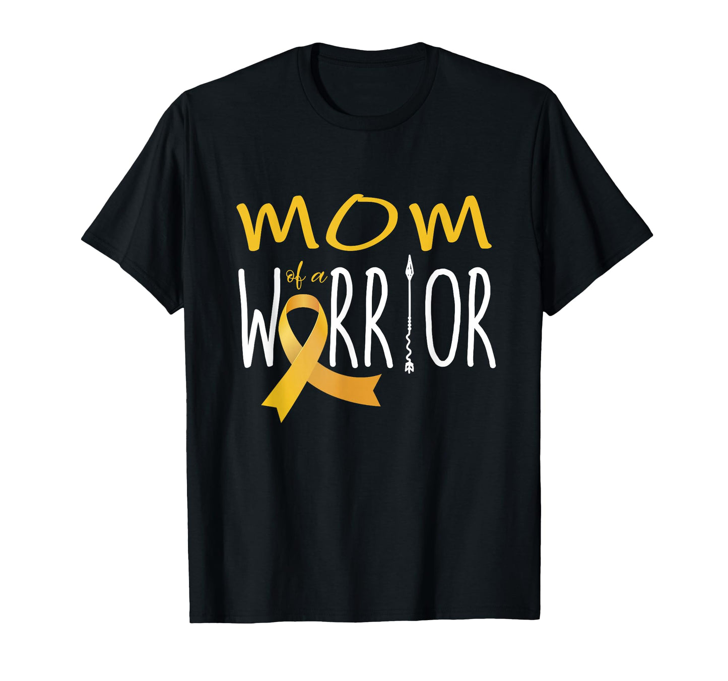 Childhood Cancer Awareness Mom Warrior T-Shirt - Minimalist Print Men Women - T-Shirt, Sweatshirt, Hoodie