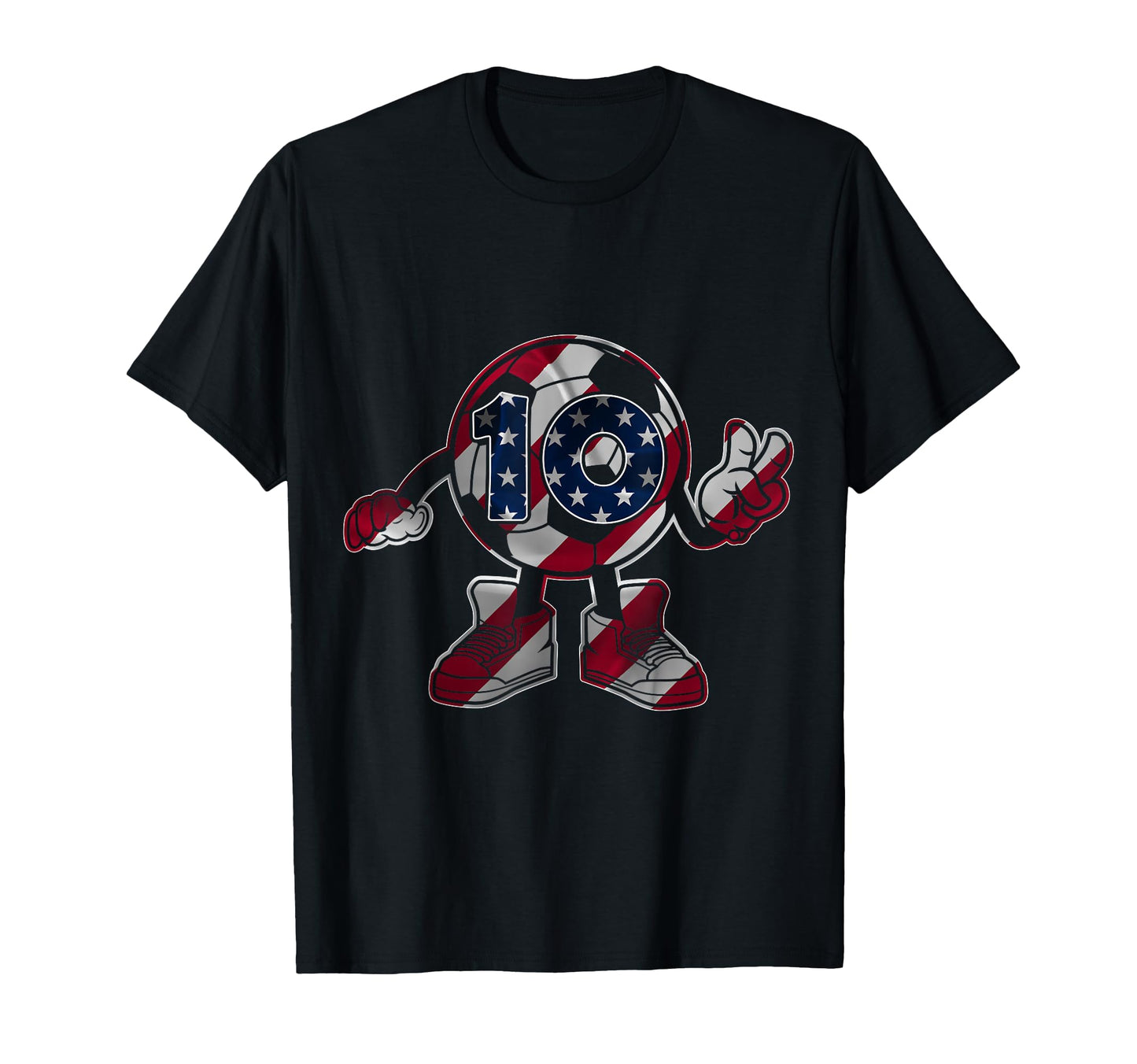 Number 10 Soccer 10Th Birthday T-Shirt - Trendy Graphic for Adults - T-Shirt, Sweatshirt, Hoodie