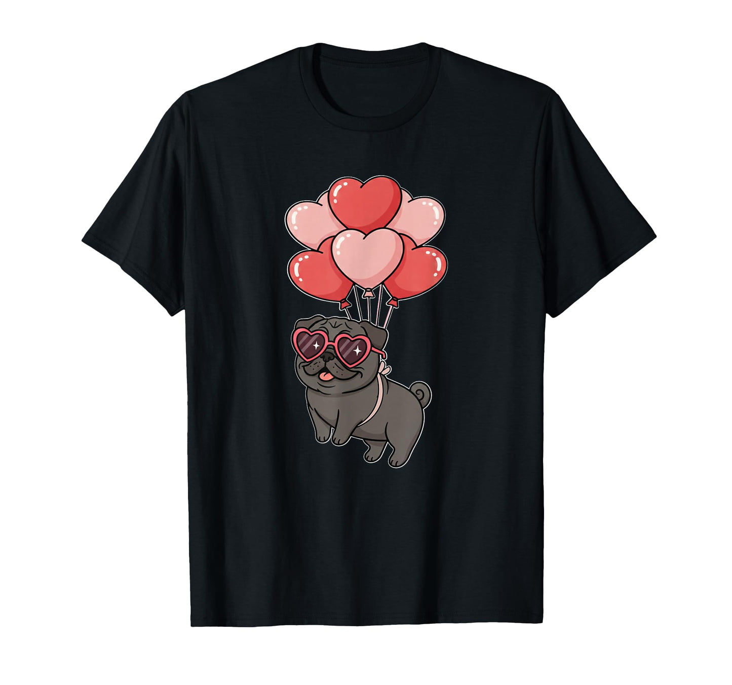 Womens Valentines Day Heart Balloons T-Shirt - Trendy Graphic for Adults - T-Shirt, Sweatshirt, Hoodie