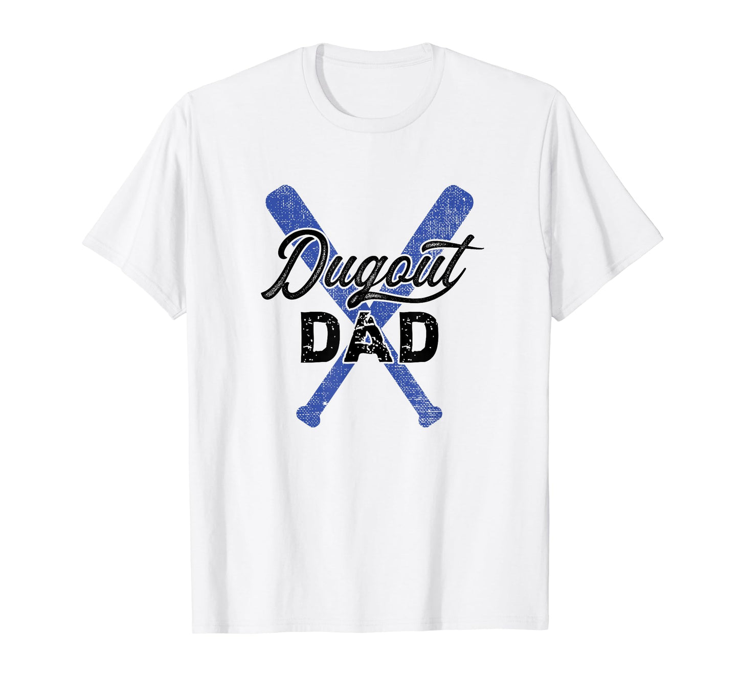 Baseball Dugout Dad Father Blue T-Shirt - Streetwear Style for Adults - T-Shirt, Sweatshirt, Hoodie