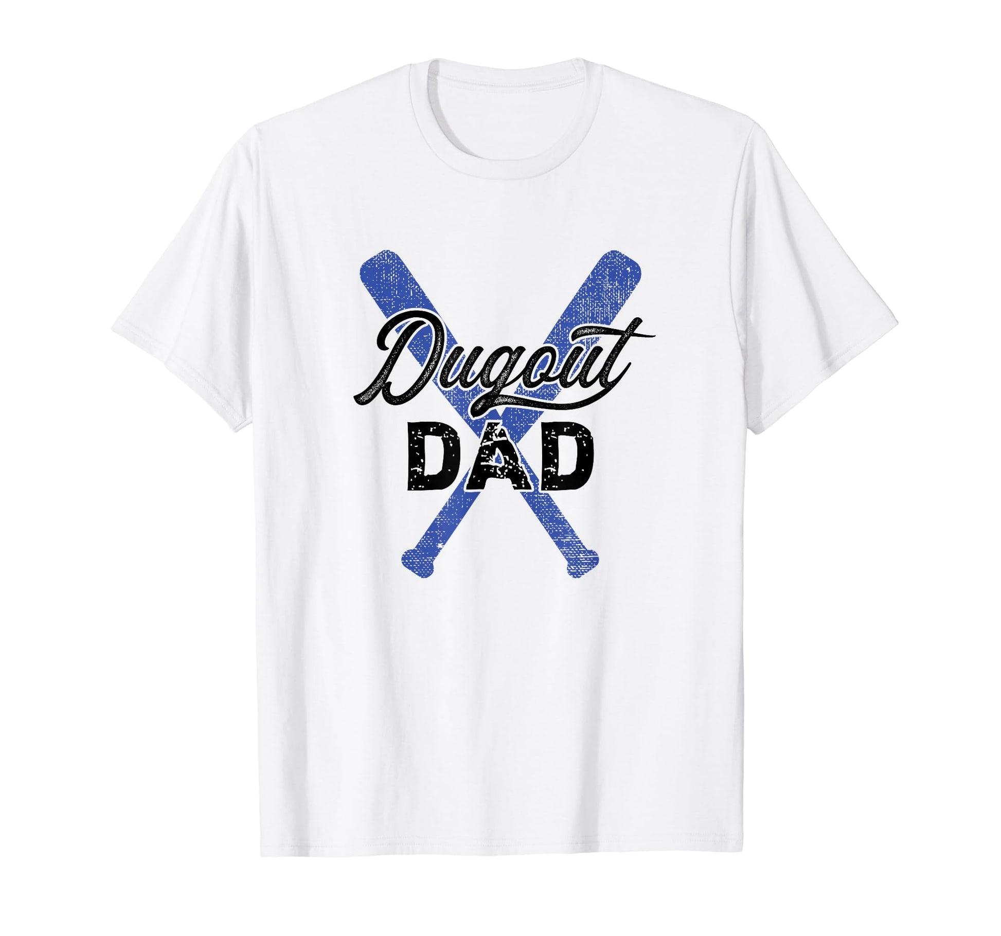 Baseball Dugout Dad Father Blue T-Shirt - Streetwear Style for Adults - T-Shirt, Sweatshirt, Hoodie