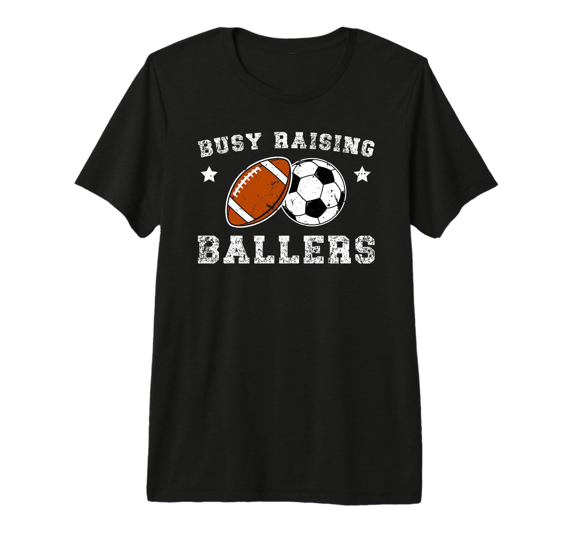 Mens Busy Raising Ballers Football T-Shirt - Aesthetic Graphic for Adults - T-Shirt, Sweatshirt, Hoodie