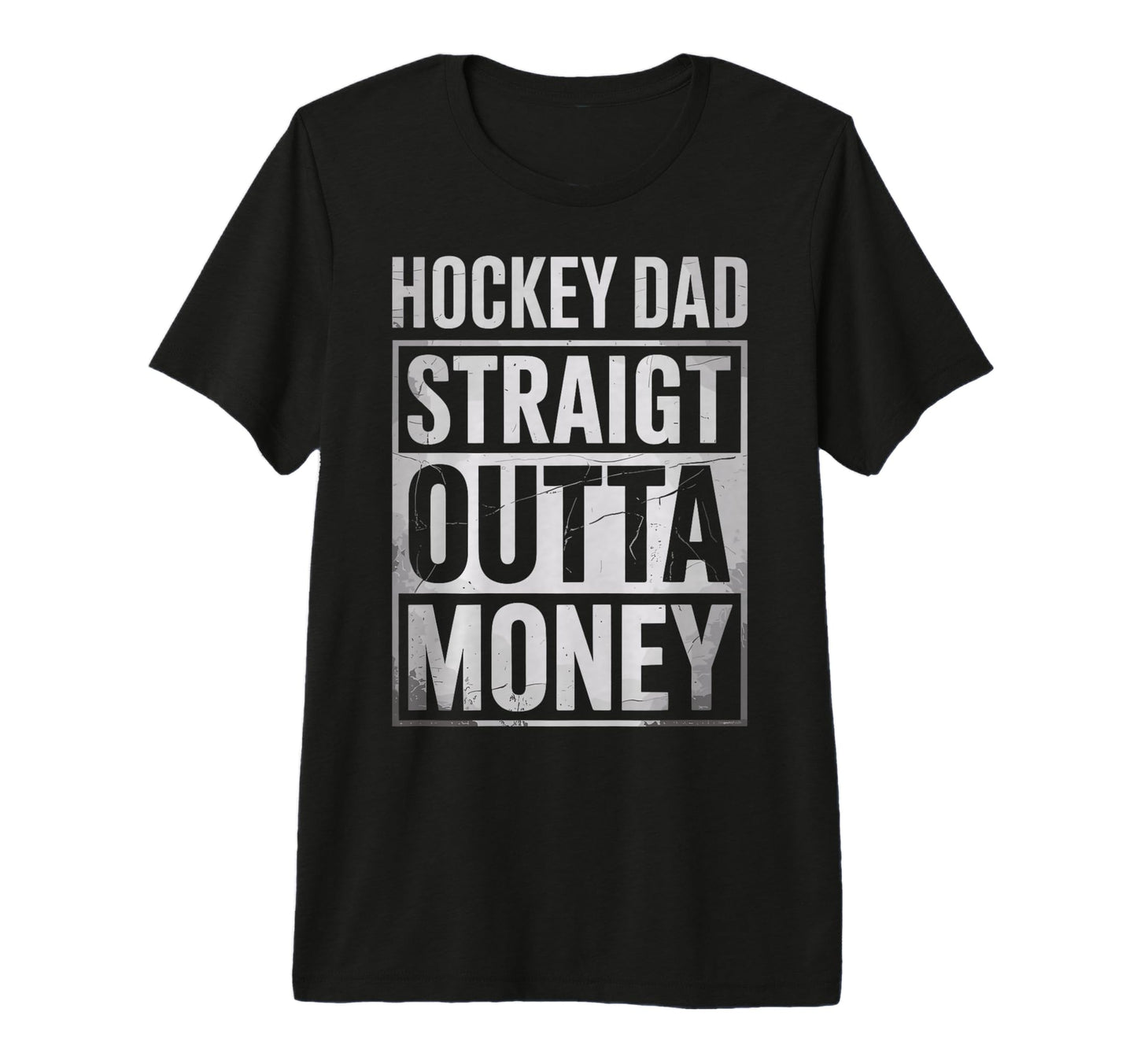Funny Ice Hockey Dad Straight Outta T-Shirt - Minimalist Print Unisex - T-Shirt, Sweatshirt, Hoodie