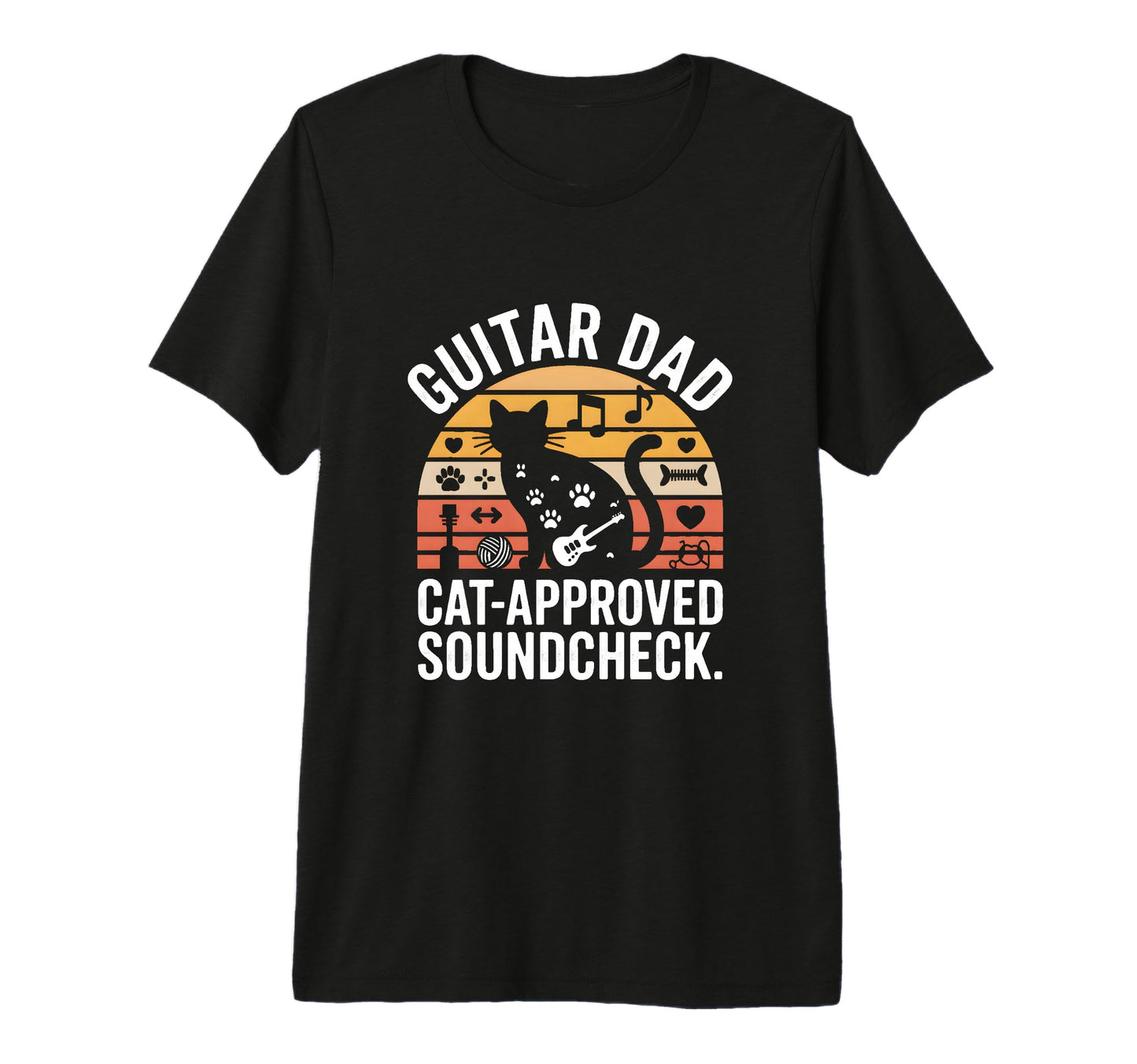 Funny Guitar Dad Cat Approved T-Shirt - Streetwear Style for Adults - T-Shirt, Sweatshirt, Hoodie