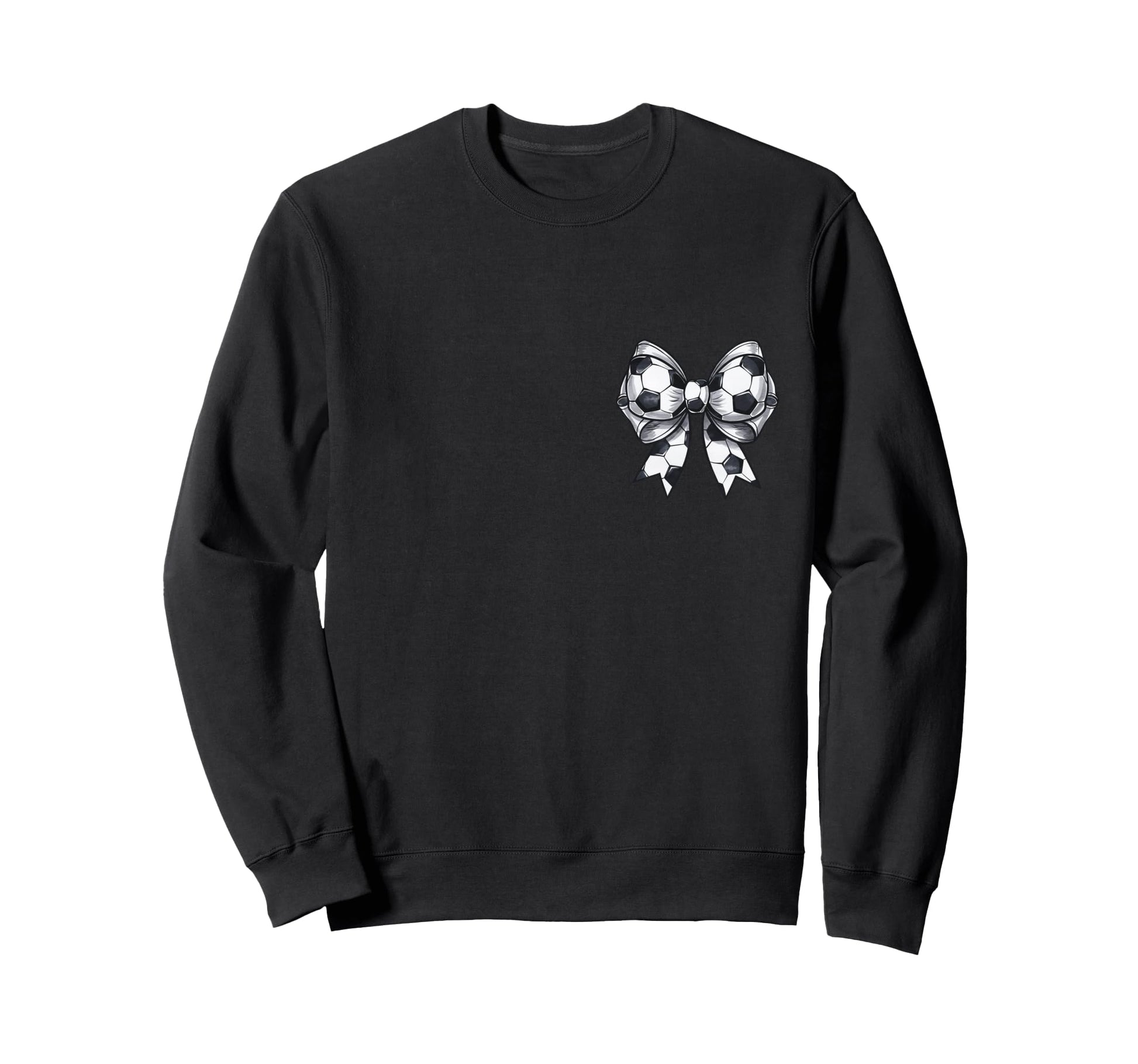 Soccer Sister Coquette Bow Front Back Sweatshirt - Novelty Apparel Unisex - T-Shirt, Sweatshirt, Hoodie