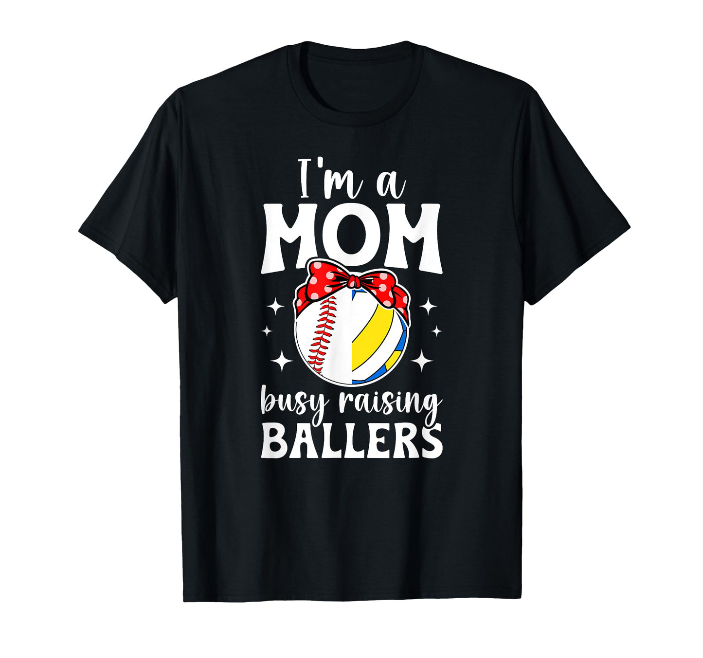 Im Mom Busy Raising Ballers Baseball T-Shirt - Minimalist Print Unisex - T-Shirt, Sweatshirt, Hoodie